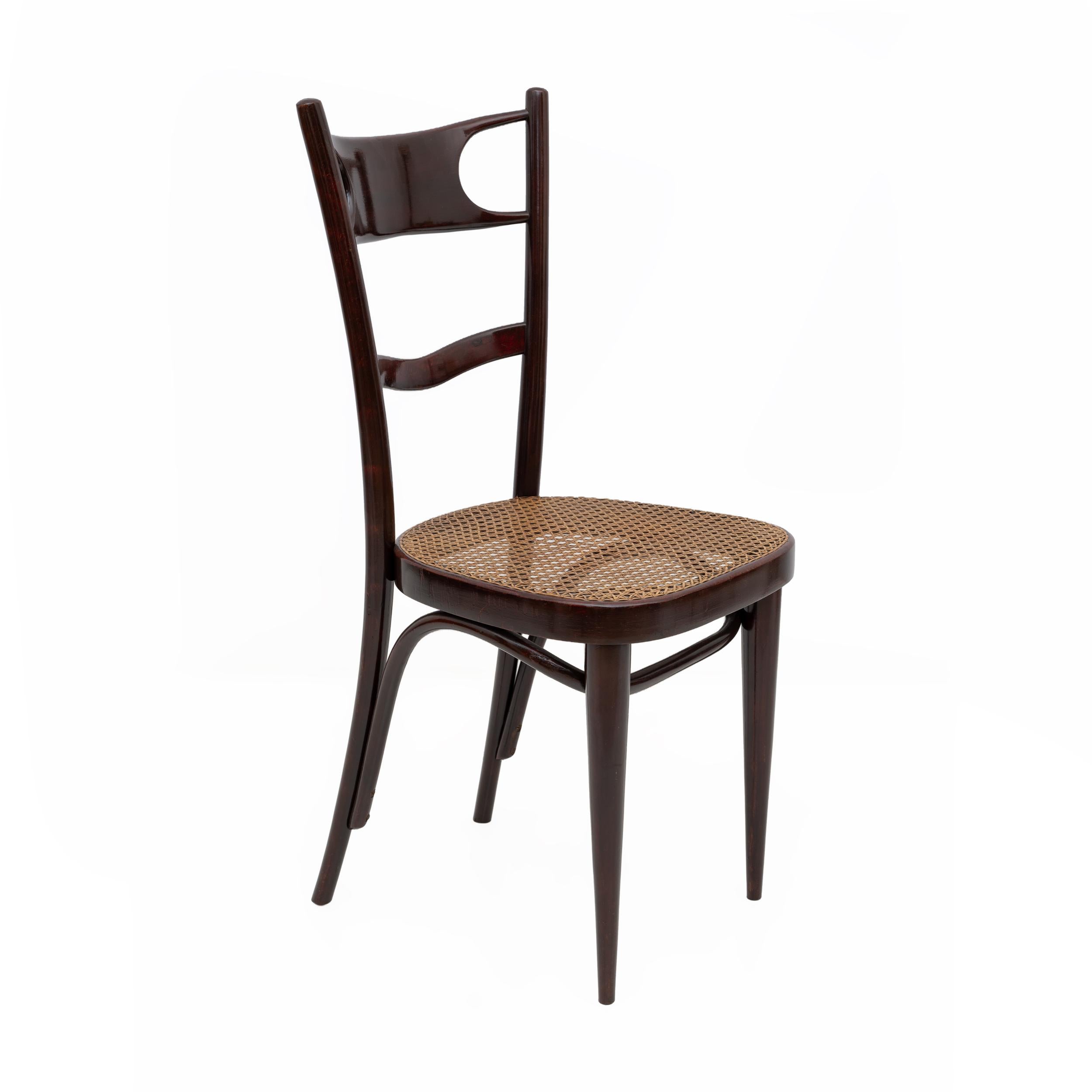 Set aus sechs neapolitanischen Thonet-Stühlen aus gebogener Buche aus dem frühen 20. Jahrhundert Sautto & Liberale (Buchenholz) im Angebot