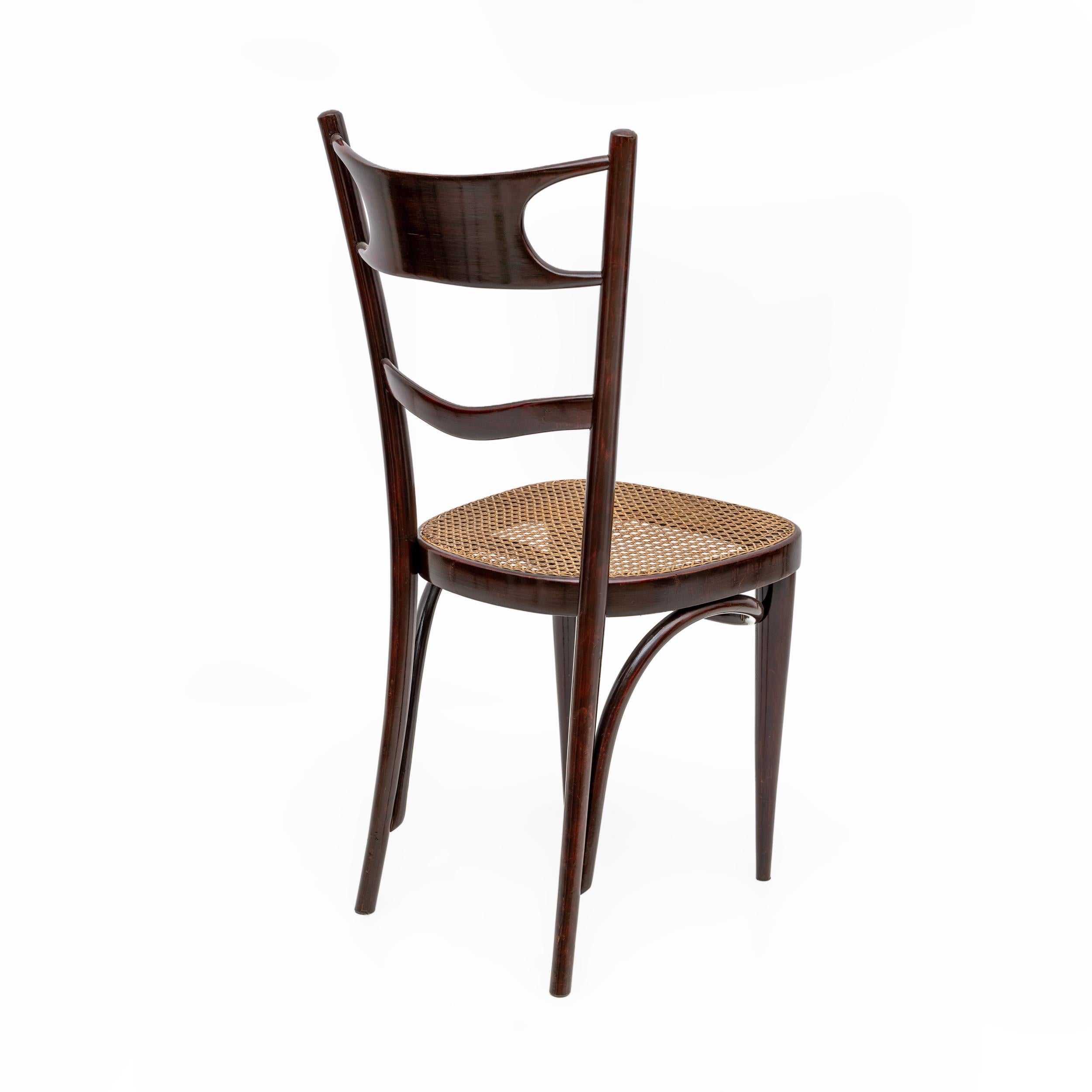 Set aus sechs neapolitanischen Thonet-Stühlen aus gebogener Buche aus dem frühen 20. Jahrhundert Sautto & Liberale im Angebot 2