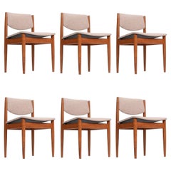 Set Six Finn Juhl for France & Son Teak Chairs, Model 197