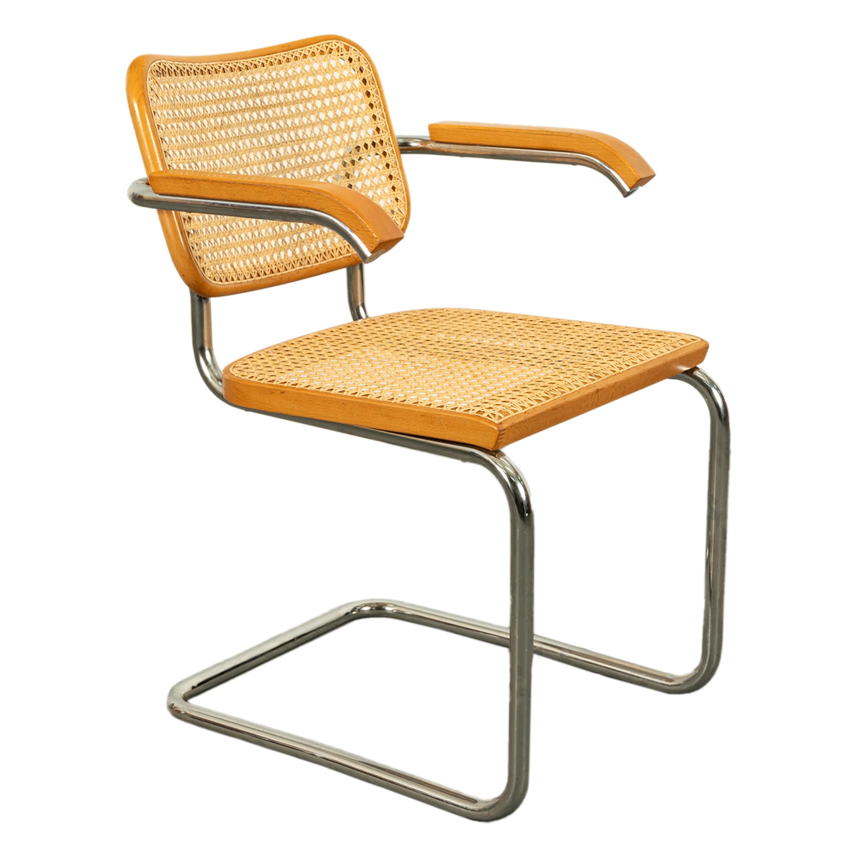 Set Six Marcel Breuer Mid Century Modern Cesca Chairs Knoll International 1973 For Sale 5