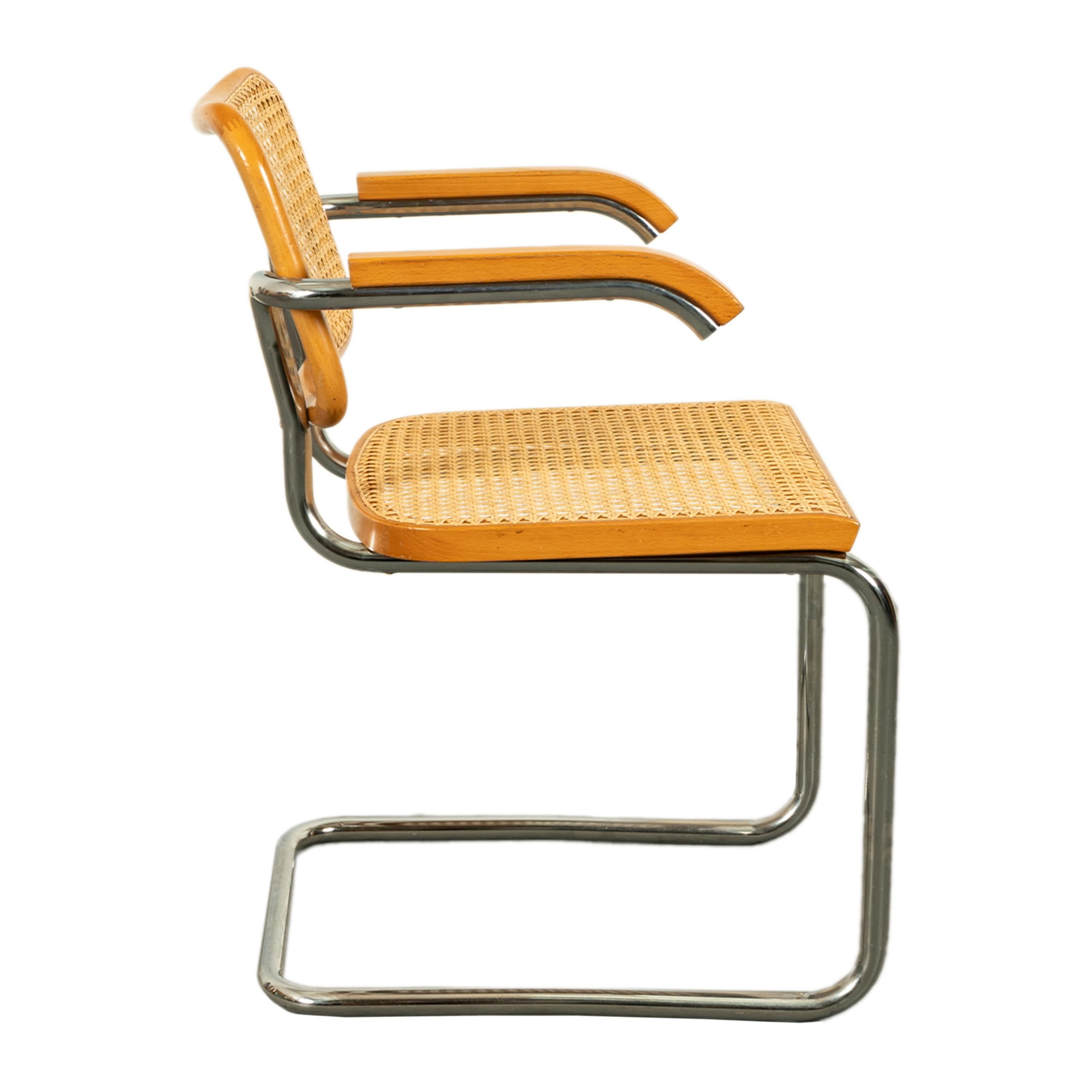 Set Six Marcel Breuer Mid Century Modern Cesca Chairs Knoll International 1973 For Sale 6