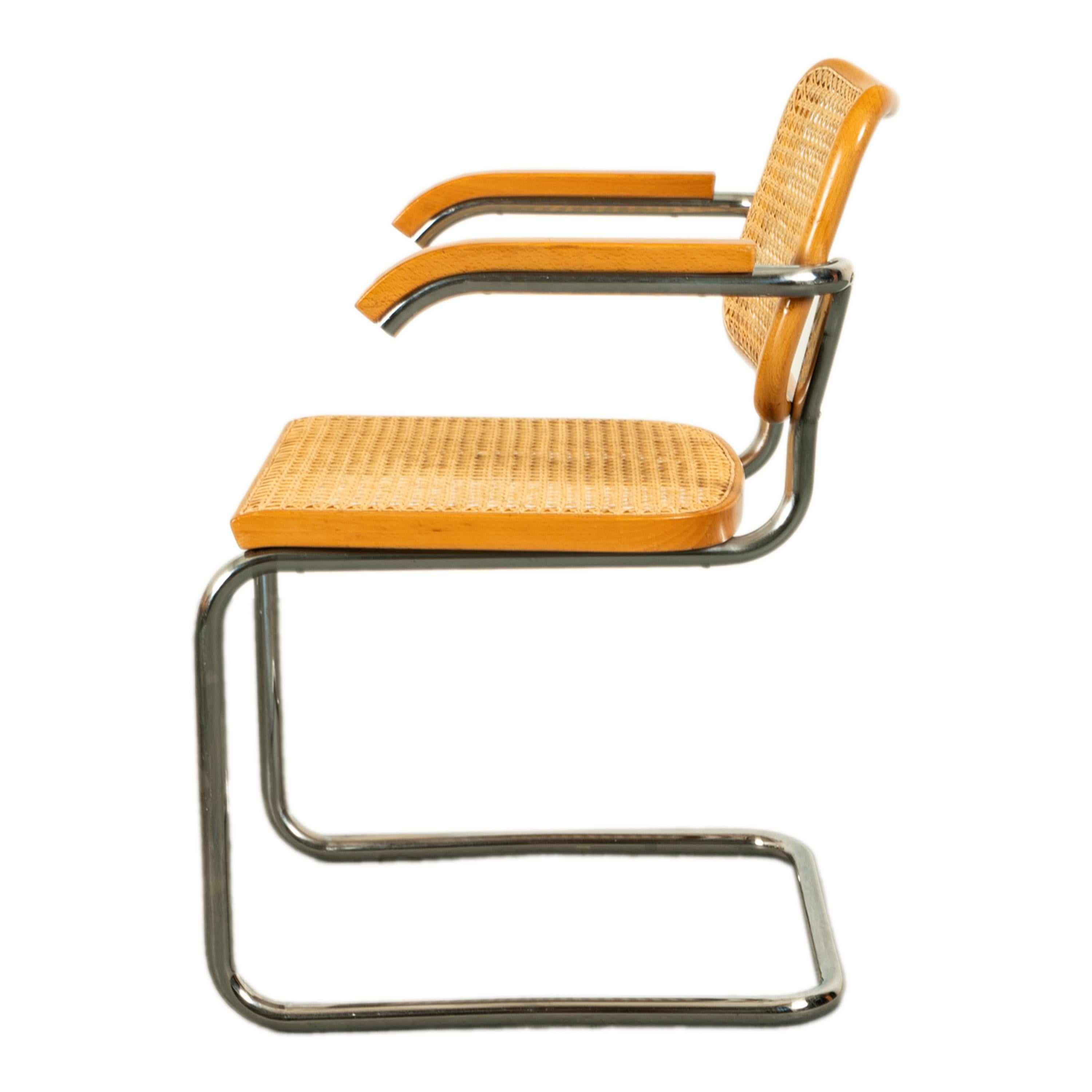 Set Six Marcel Breuer Mid Century Modern Cesca Chairs Knoll International 1973 For Sale 9