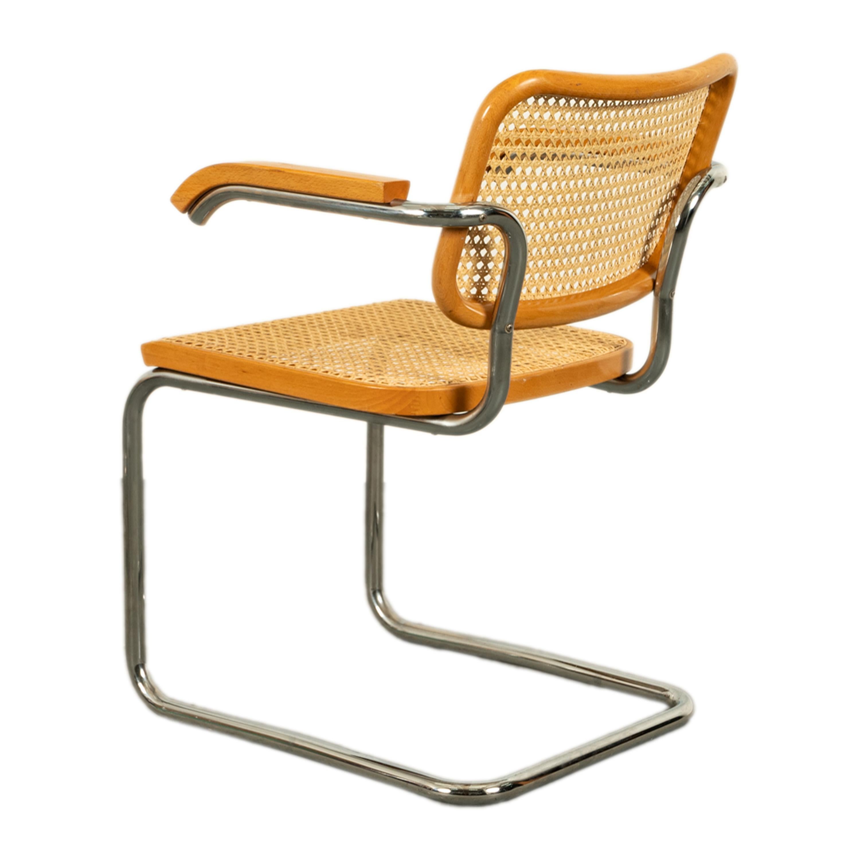 Set Six Marcel Breuer Mid Century Modern Cesca Chairs Knoll International 1973 For Sale 10