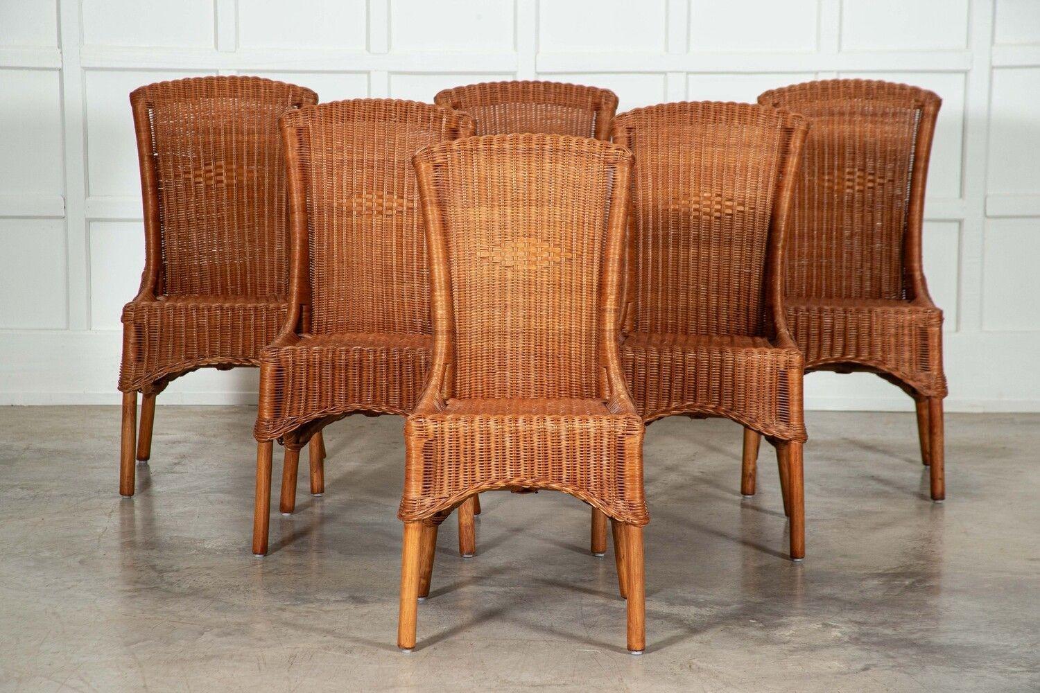 circa Mid20thC
Set Mid 20thC English Wicker Dining Chairs
Set of 6
sku 1645
W46 x D43 x H96 cm