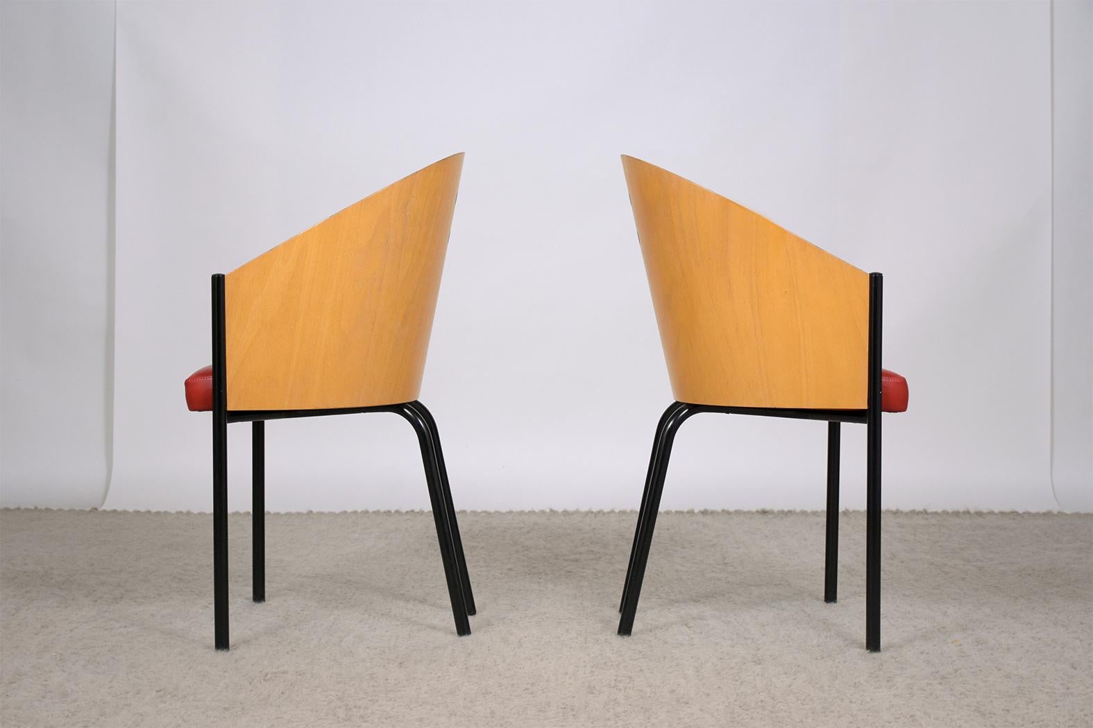 1970s Mid-Century Modern Dining Chairs Set of Eight Newly Restored 8