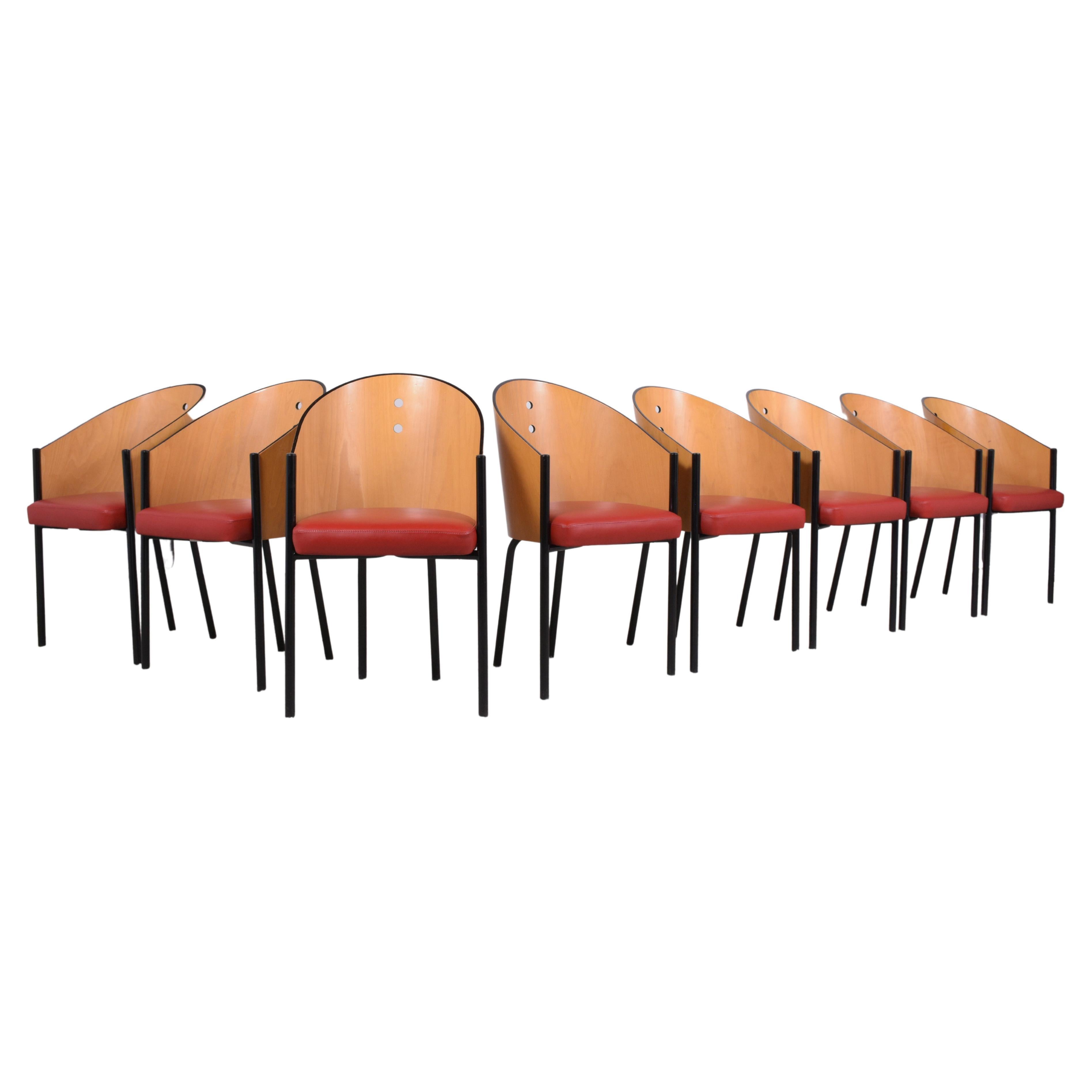Presenting a standout set of eight vintage mid-century dining chairs, meticulously handcrafted from wood and restored to pristine condition by our expert craftsmen team. Radiating a timeless appeal, each chair flaunts a barrel back design