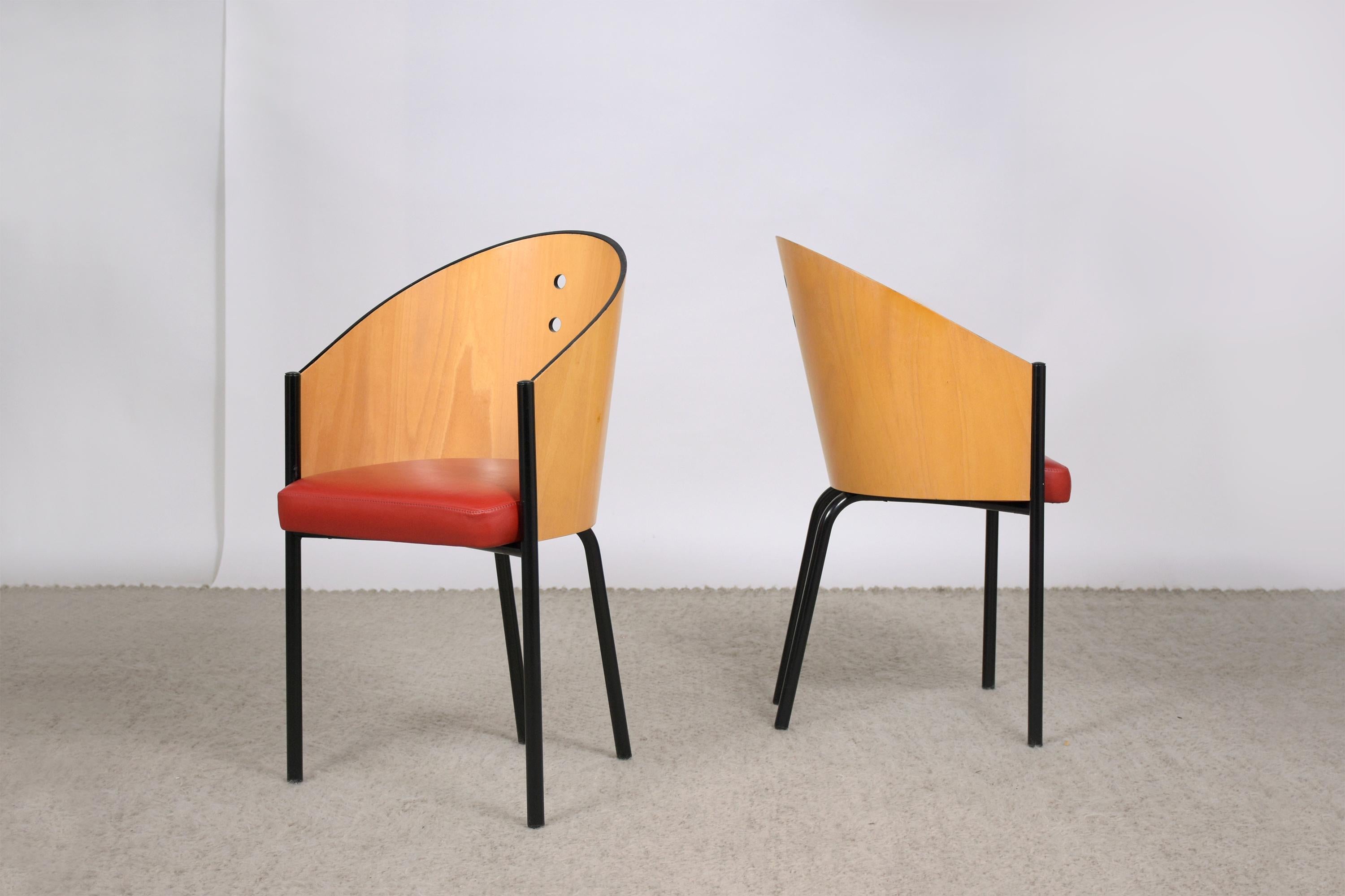 Stained 1970s Mid-Century Modern Dining Chairs Set of Eight Newly Restored