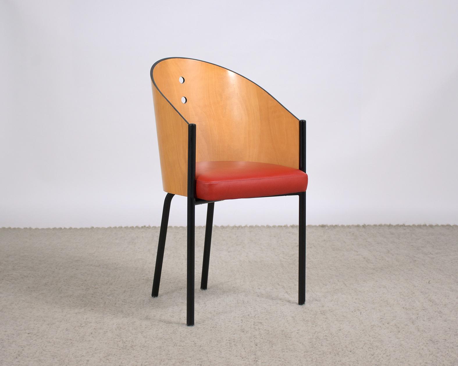 Late 20th Century 1970s Mid-Century Modern Dining Chairs Set of Eight Newly Restored