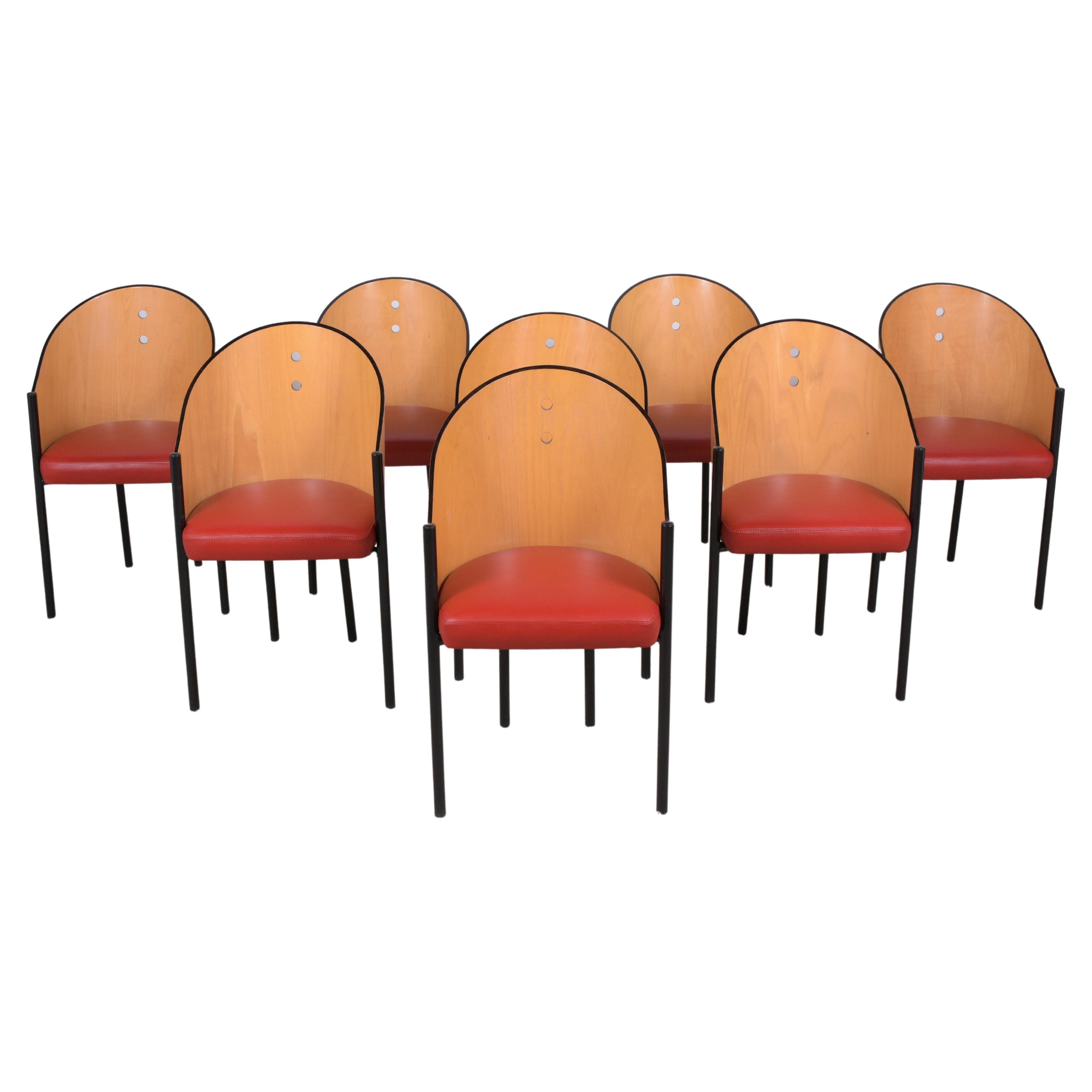 Set of Eight Mid-Century Modern Dining Chairs