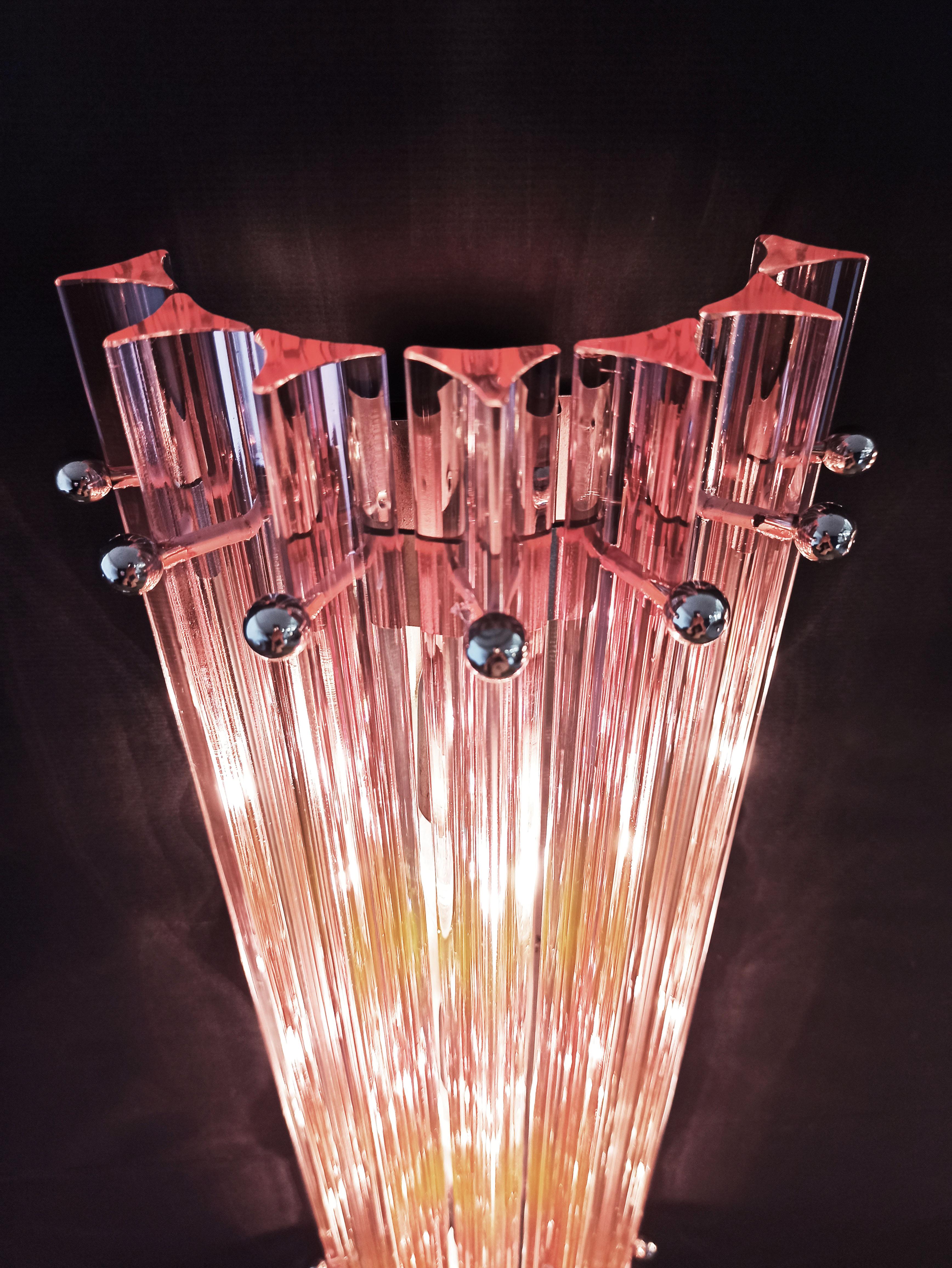 Satz von sechs rosa Wandleuchten aus der Mitte des Jahrhunderts, Murano, 1990er Jahre (20. Jahrhundert) im Angebot