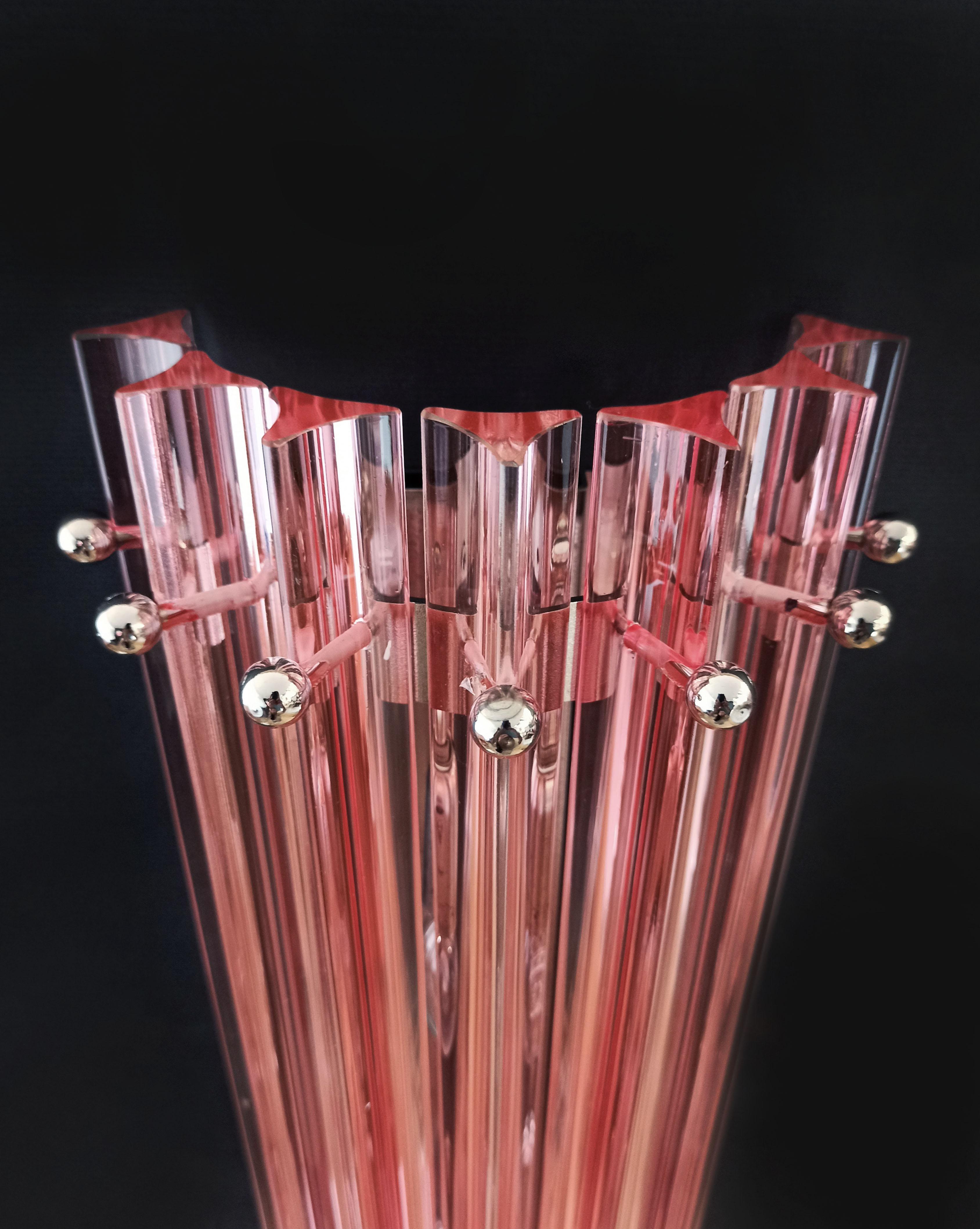 Satz von sechs rosa Wandleuchten aus der Mitte des Jahrhunderts, Murano, 1990er Jahre im Angebot 2