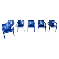 Set six Stacking Chairs designed by Ulrich Böhme Wulf Schneider for Thonet S320