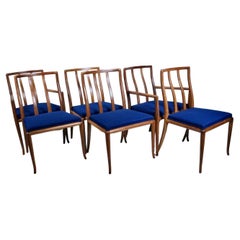 Juego de 6 sillas de comedor T.H. Robsjohn-Gibbings para Widdicomb Sabre Nogal, años 50