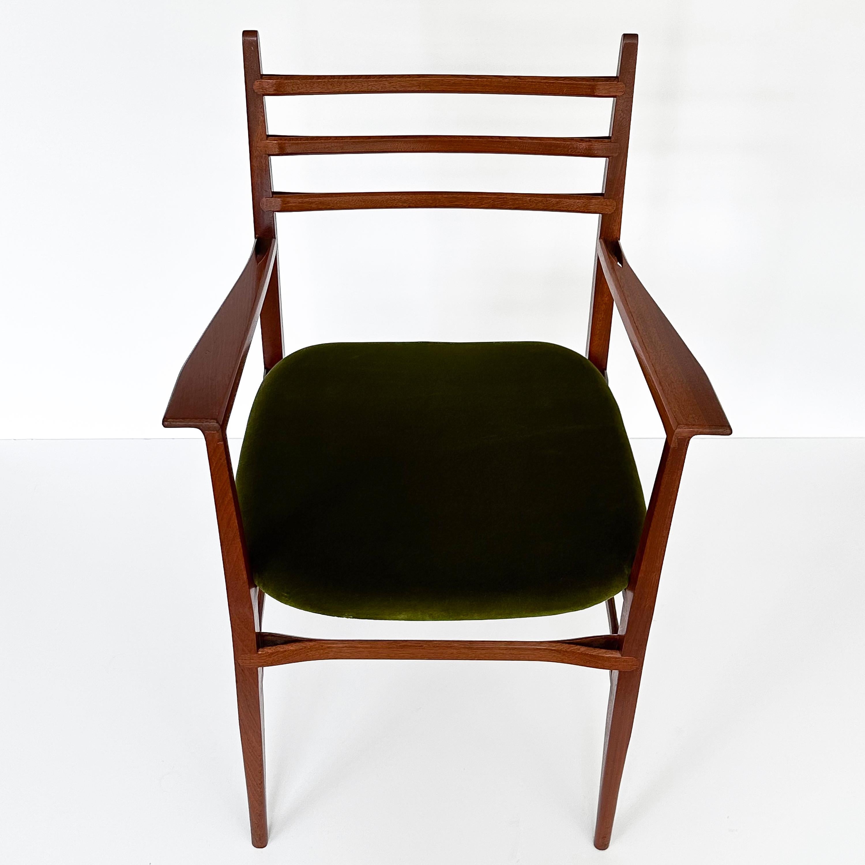Italian Set Six ‘Trieste’ Dining Chairs by Guglielmo Ulrich For Sale