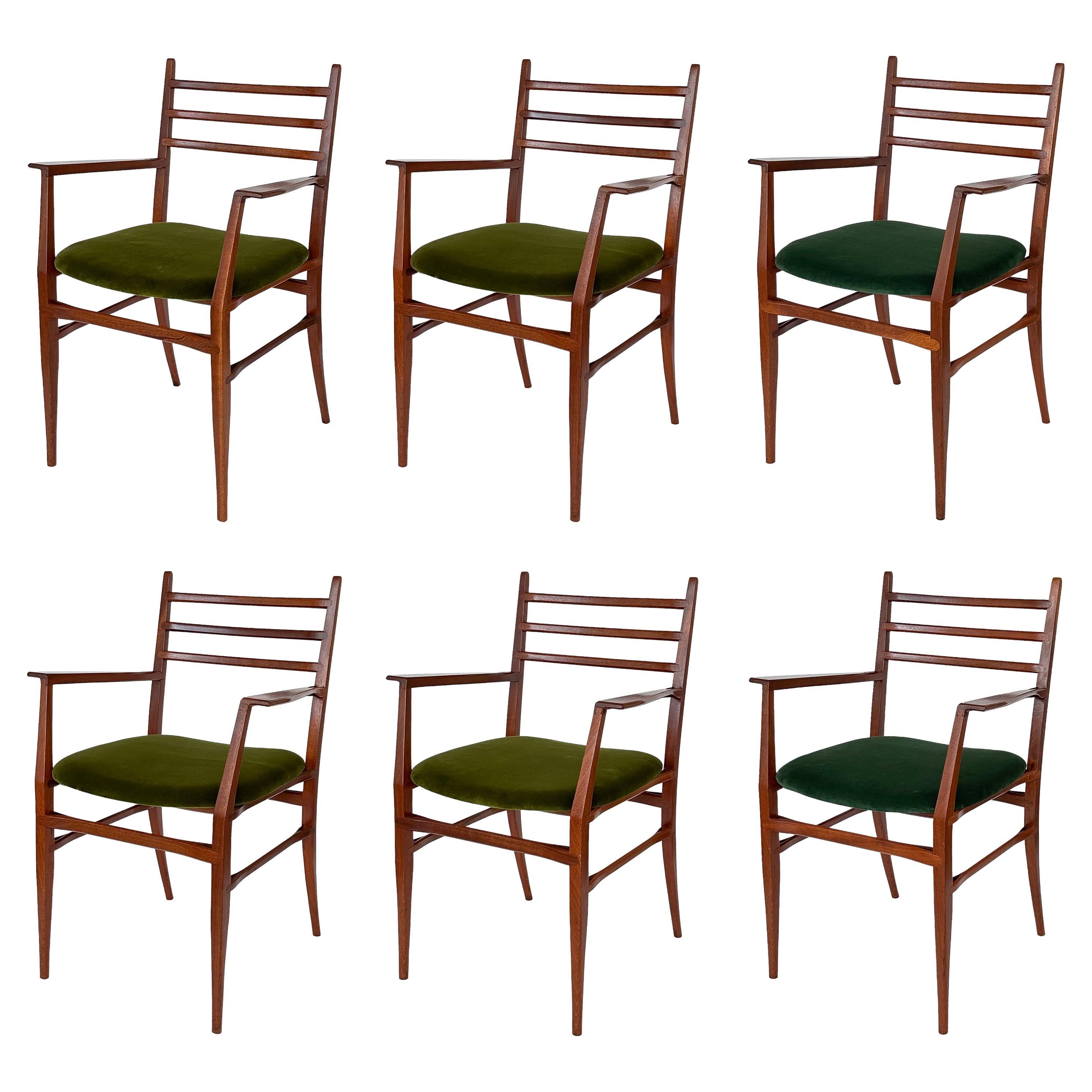 Ensemble de six chaises de salle à manger 'Trieste' par Guglielmo Ulrich