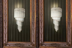 Set Six Venetian Wall Sconces, Murano, 1980s