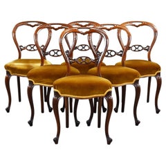 Set Six Victorian Dining Chairs