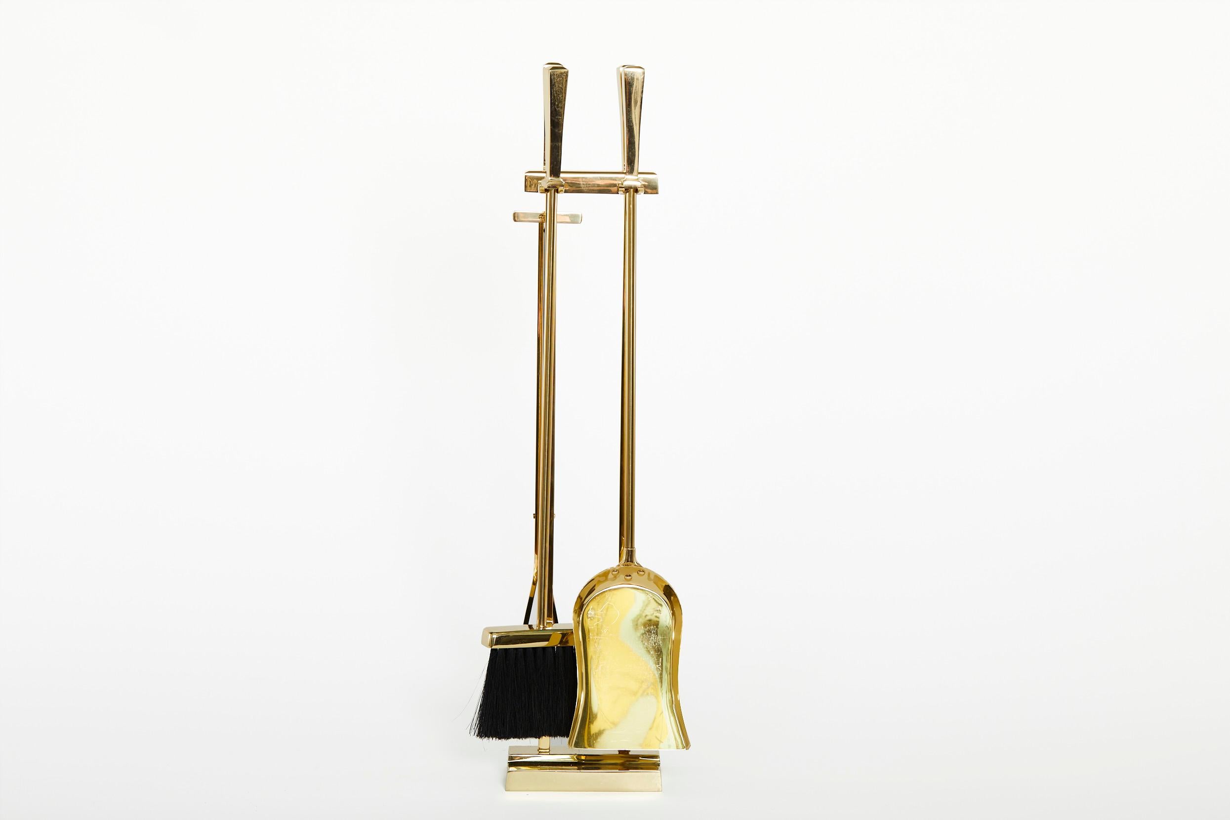 Set Solid Brass Fire Tool / Stand 6