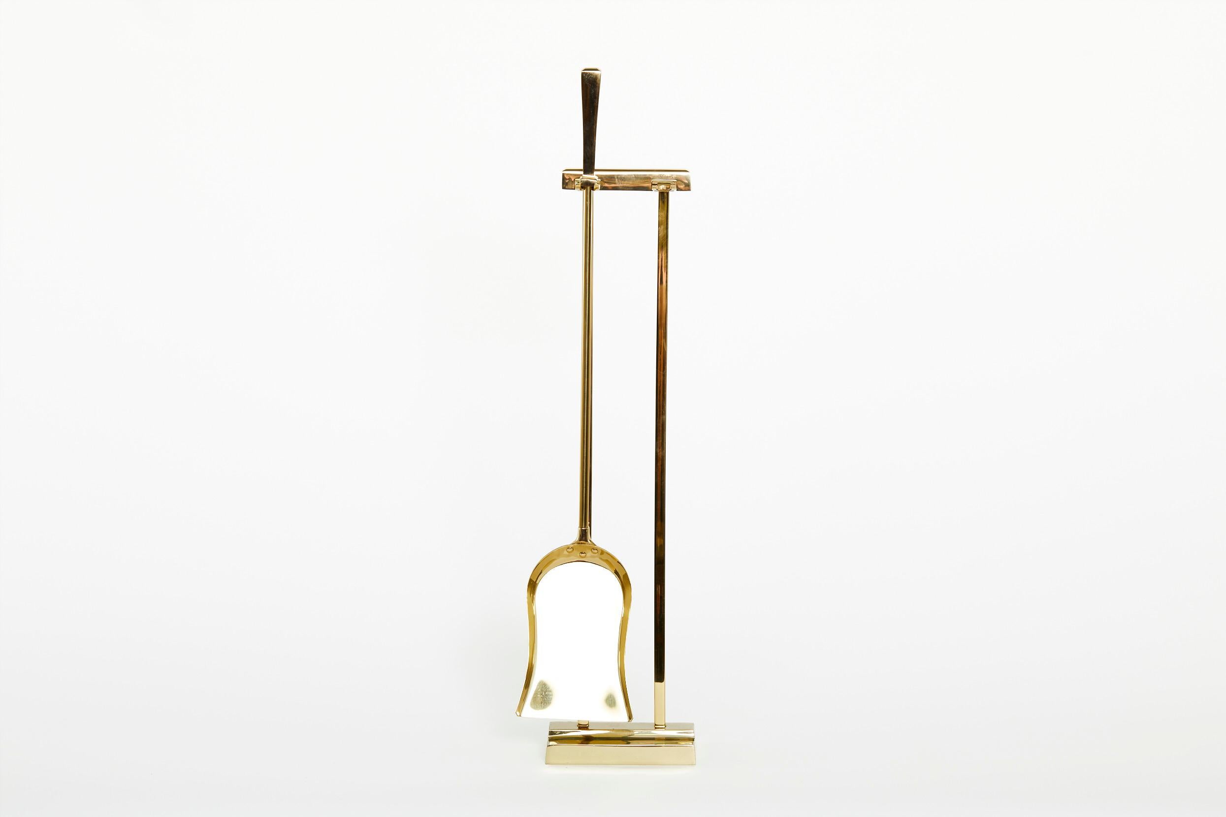 Set Solid Brass Fire Tool / Stand 1