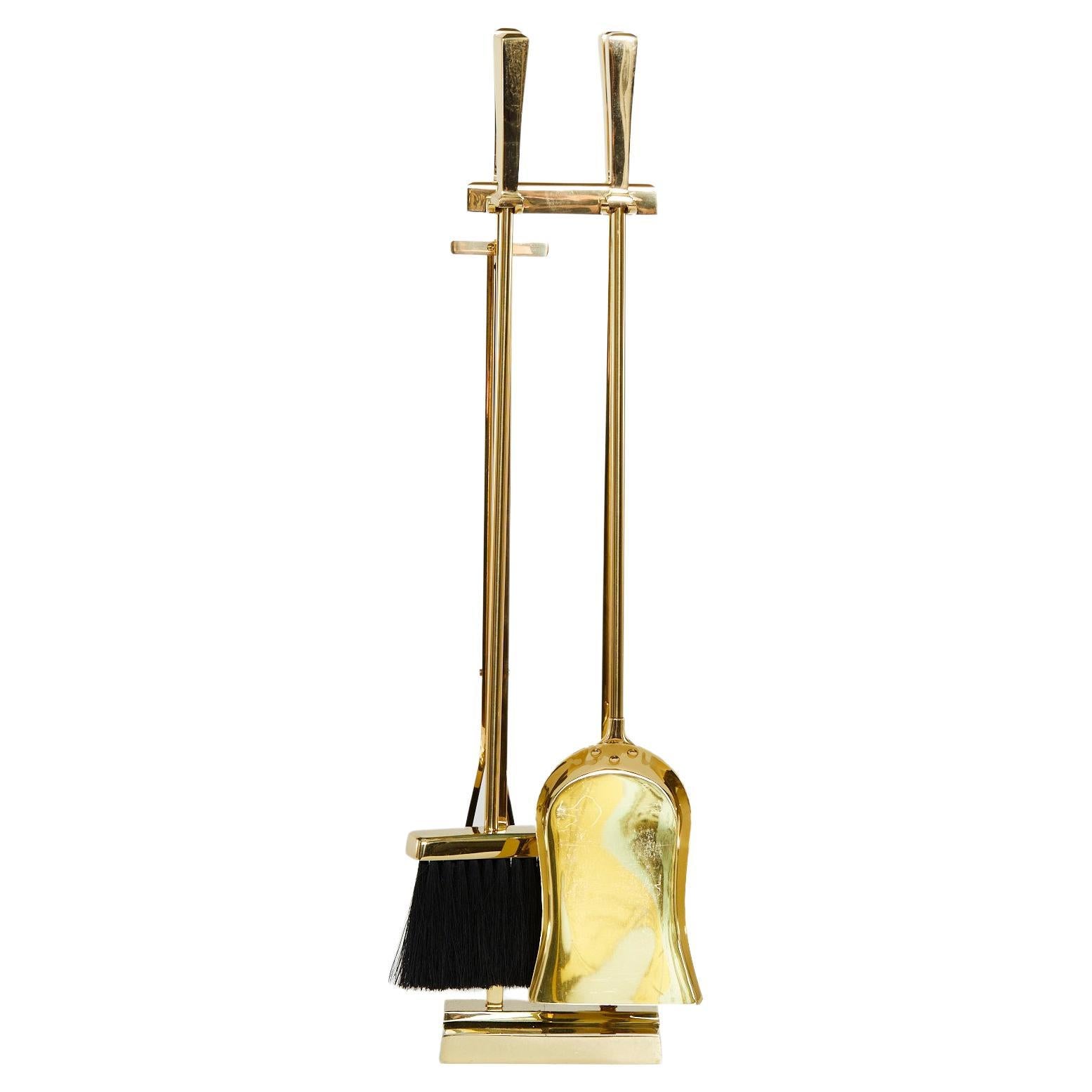 Set Solid Brass Fire Tool / Stand
