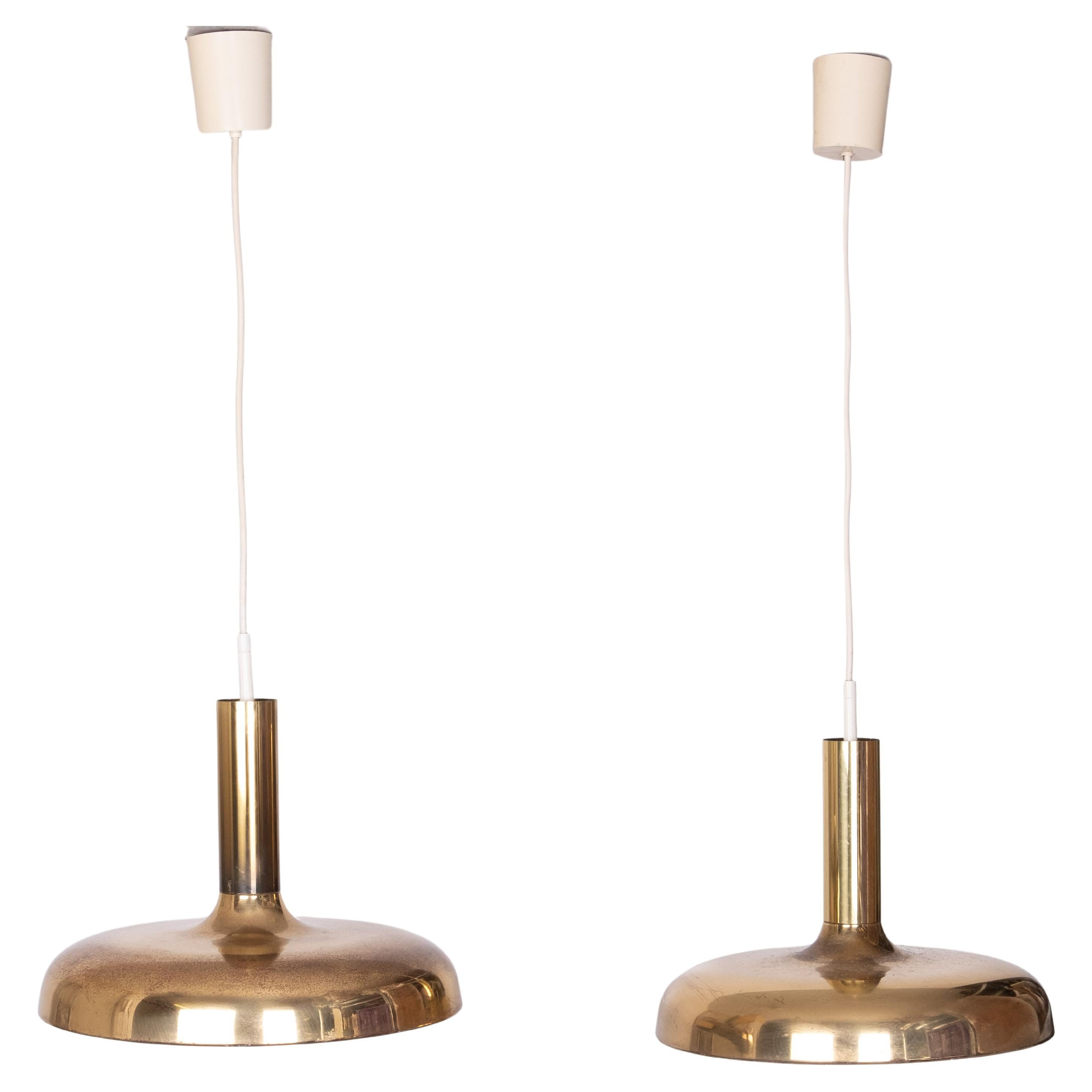 Set  Solken Leuchten Lampade da soffitto in ottone anni '70 Germania