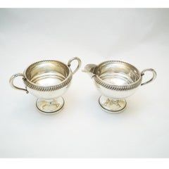 Set Sugar Bowl and Cream Jug Silver, Scandinavia, 1930