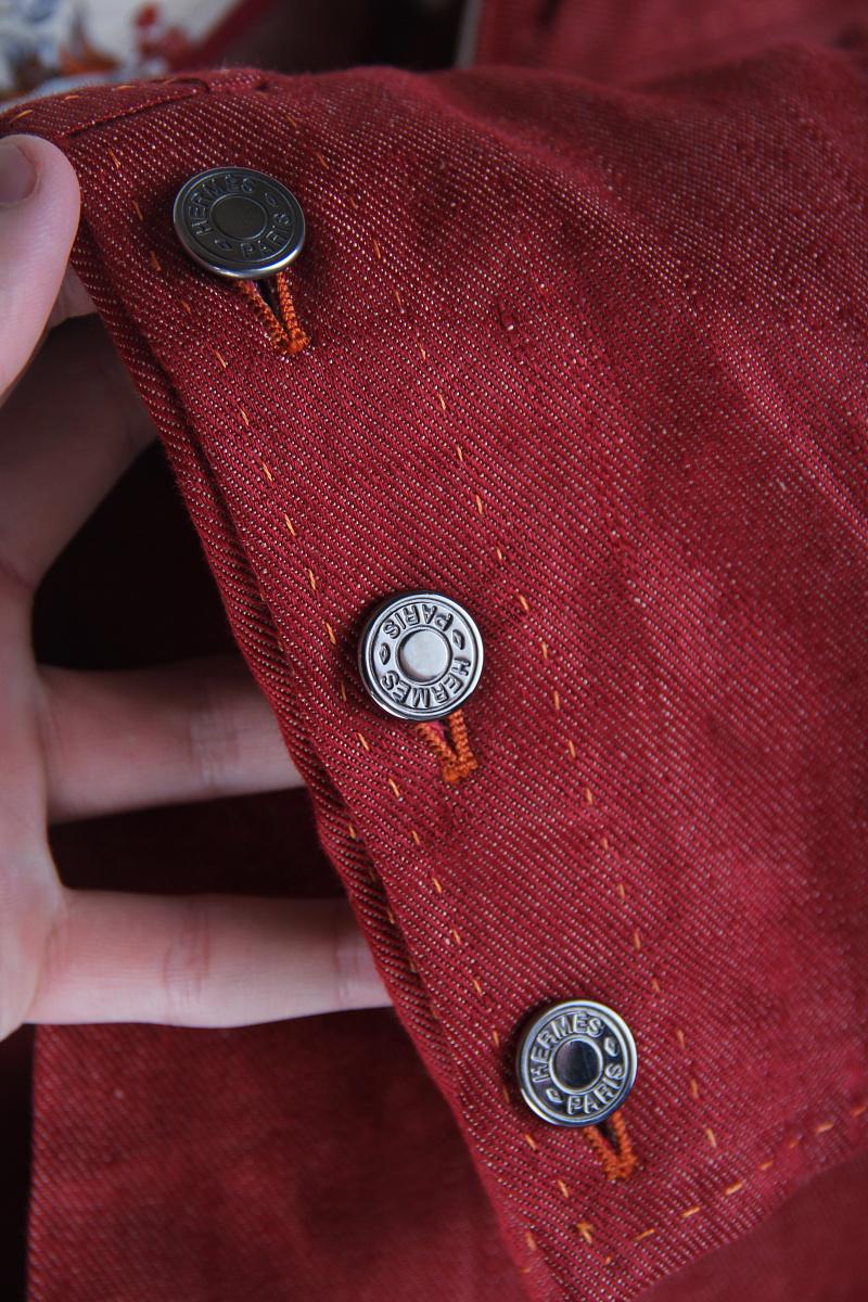Set Suit Hermes breeches / jacket linen and silk For Sale 10