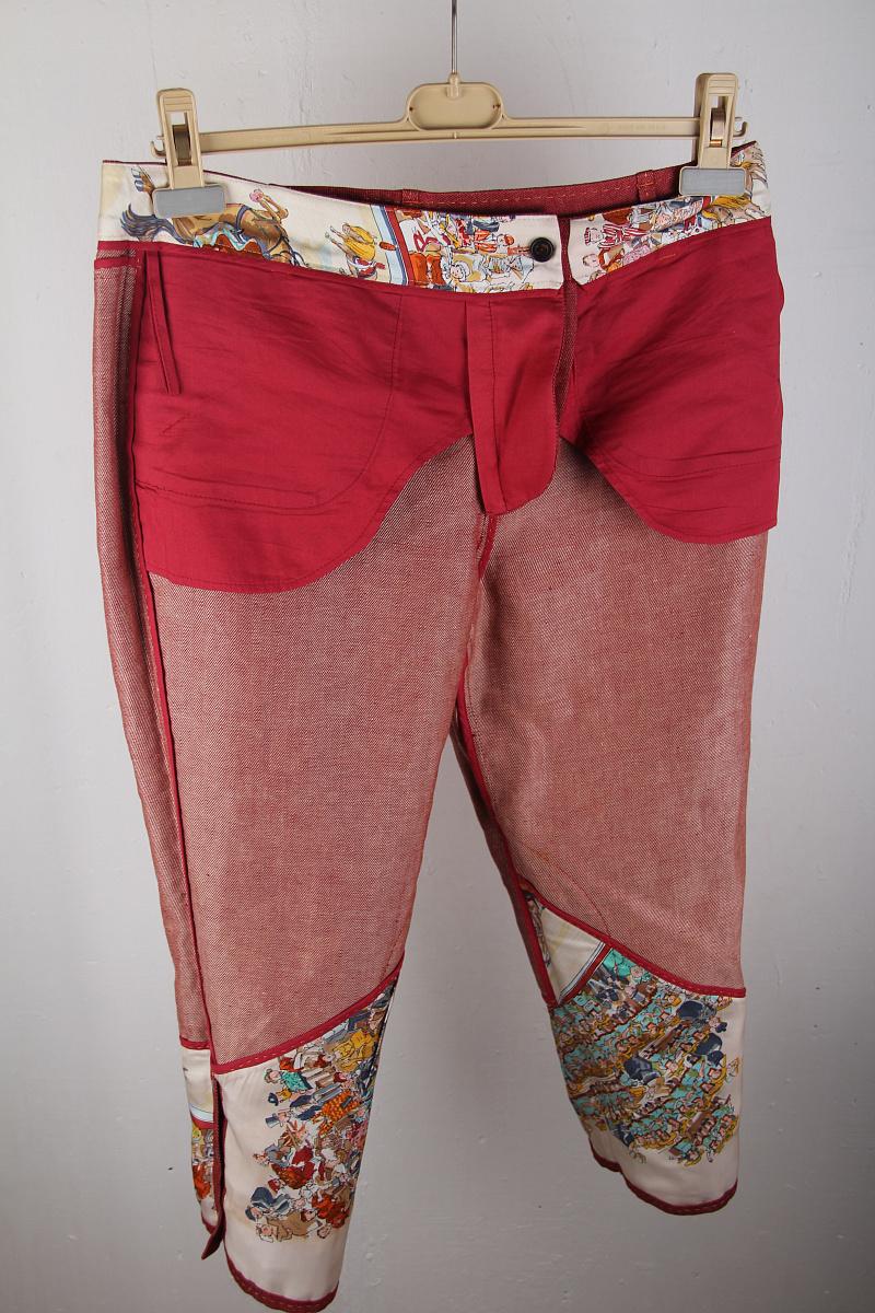 Set Suit Hermes breeches / jacket linen and silk For Sale 13