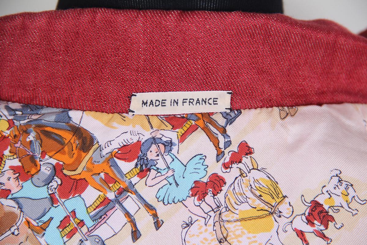 Set Suit Hermes breeches / jacket linen and silk For Sale 15