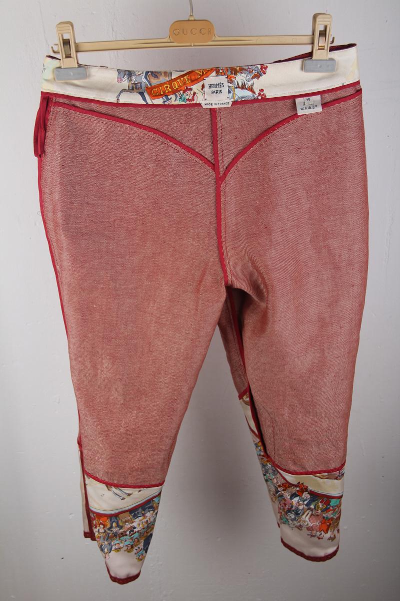 Women's or Men's Set Suit Hermes breeches / jacket linen and silk For Sale