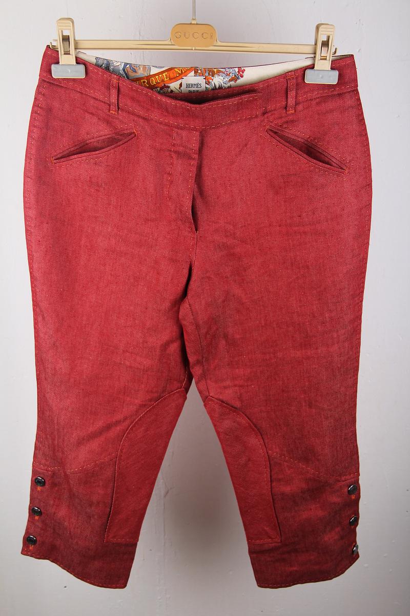 Set Suit Hermes breeches / jacket linen and silk For Sale 2