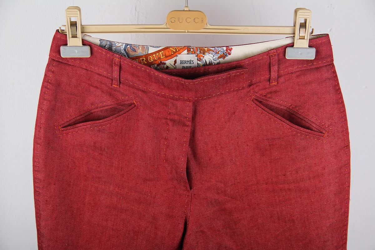 Set Suit Hermes breeches / jacket linen and silk For Sale 3