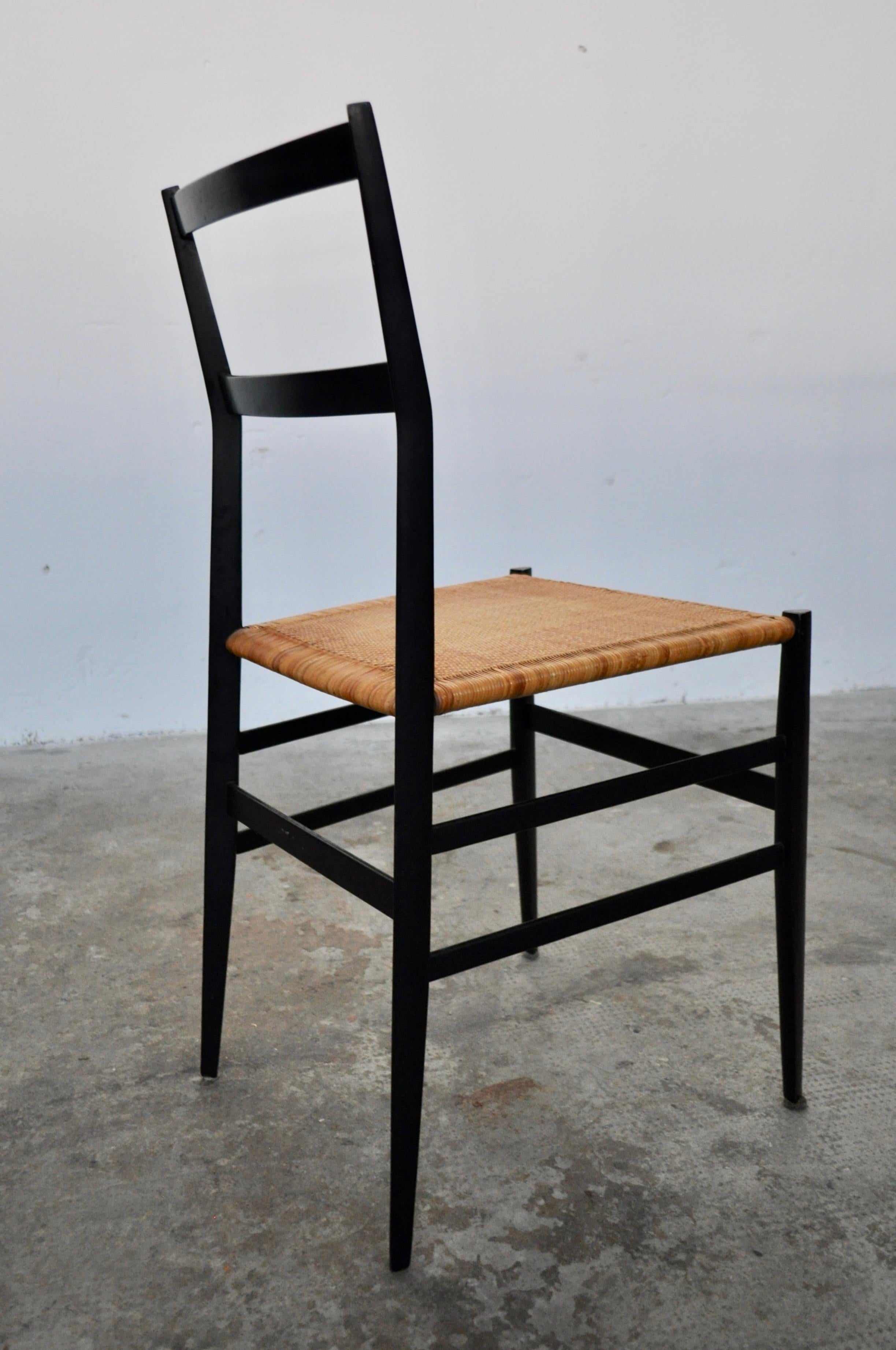 Set Superleggera Chairs by Gio Ponti for Cassina, 1957 In Good Condition For Sale In Manzano, Friuli Venezia Giulia
