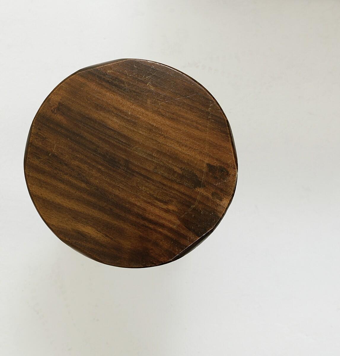 20th Century set table/stools with round slab seat and legs constructed from vines - set of 4 For Sale
