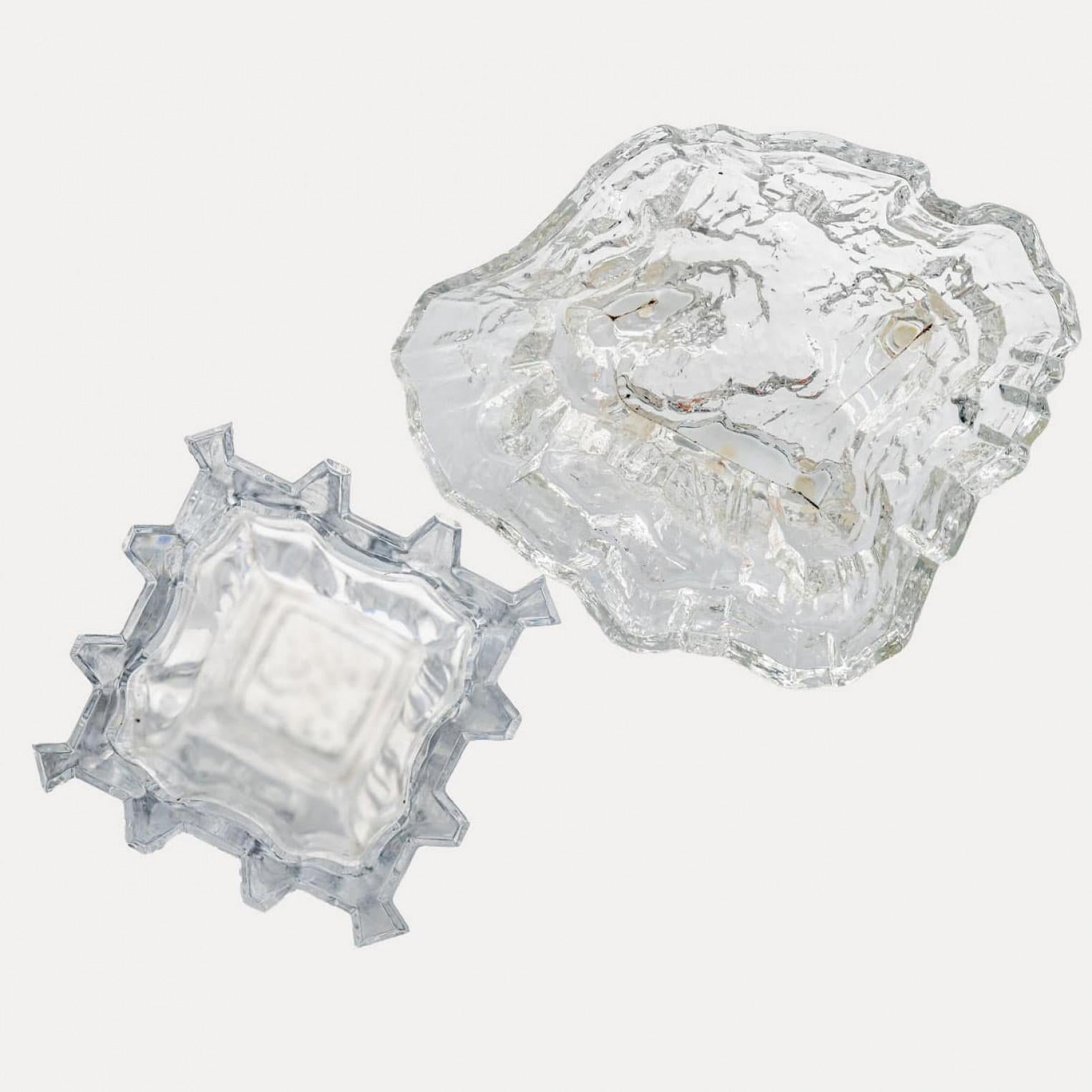 Mid-Century Modern Ensemble bol à pied et vase en verre Tapio Wirkkala, Inari Kantarelli, Finlande en vente