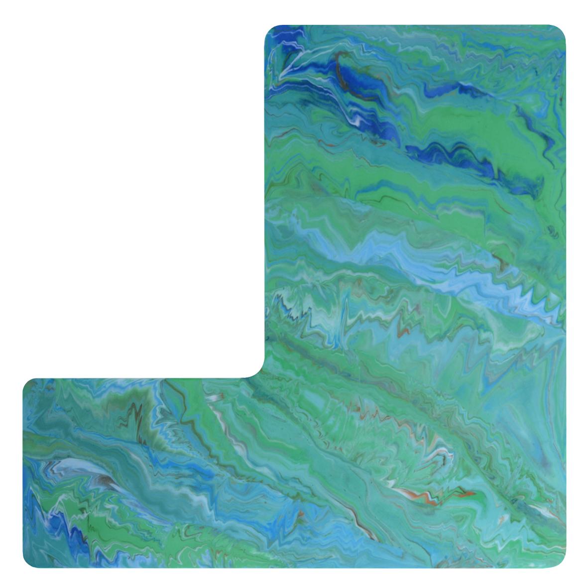 Set Tavolini Marmo Bianco e Scagliola Verde Fatto a Mano en Italie disponible en vente 1