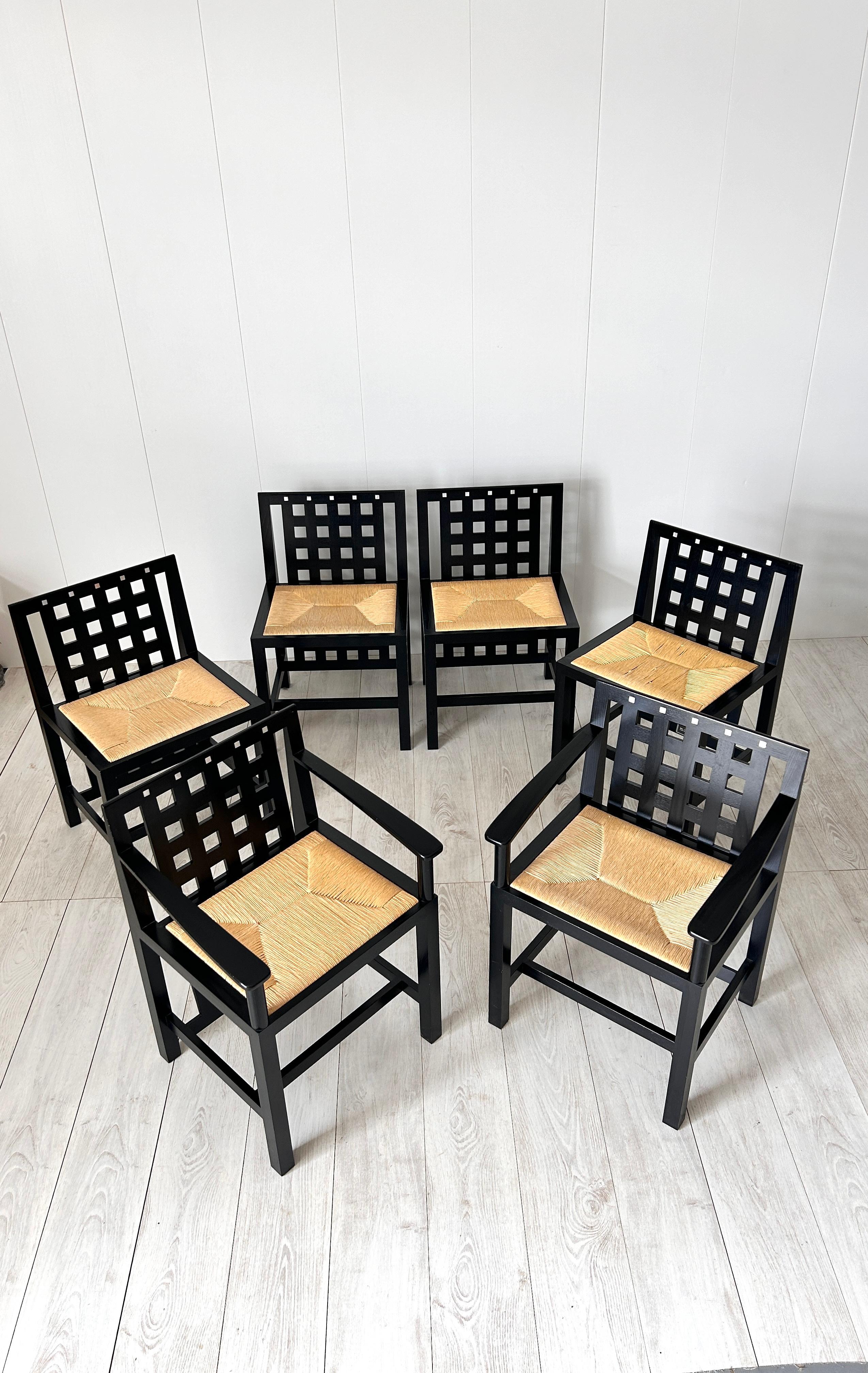 Set tavolo e 6 sedie Mackintosh per Cassina, 1975 For Sale 5