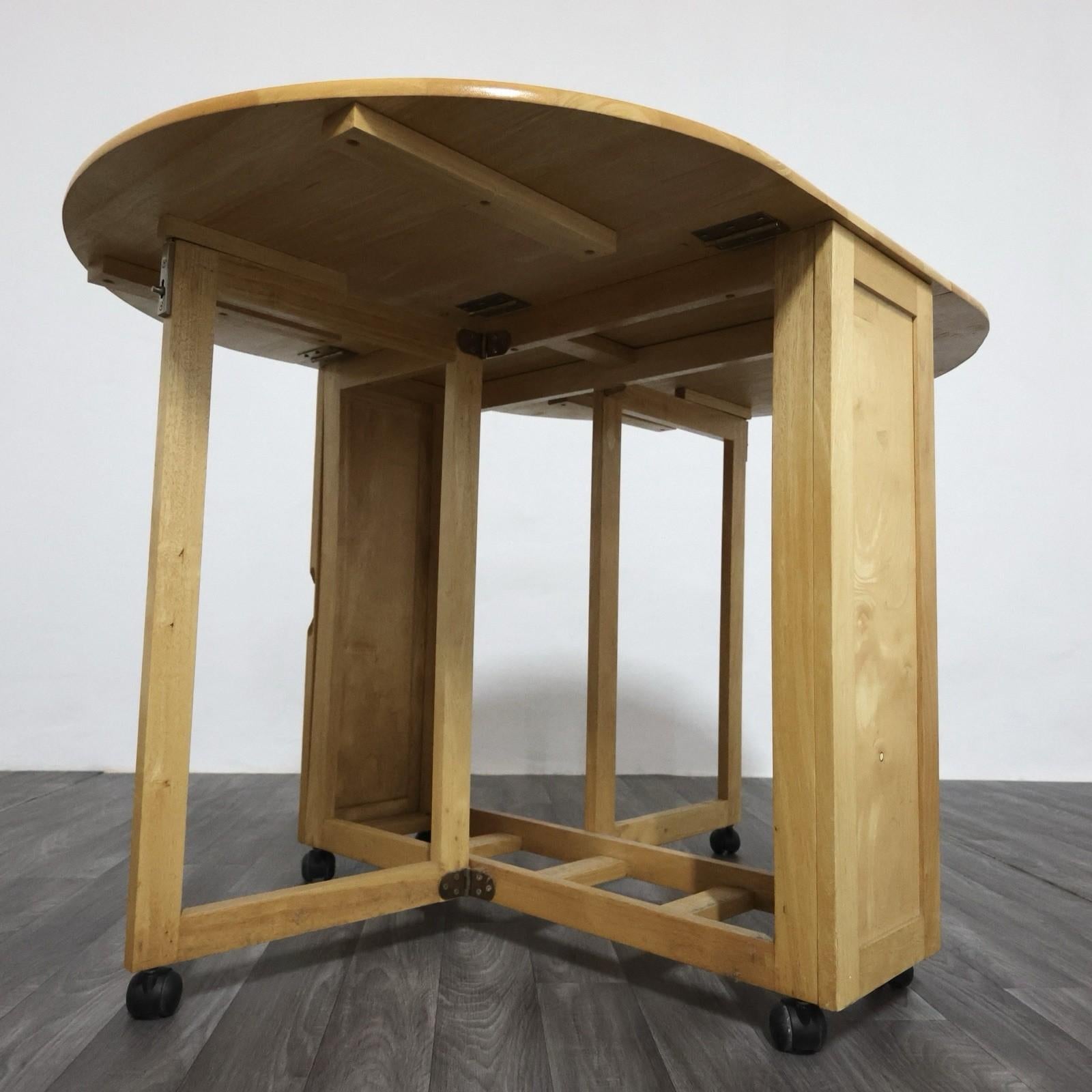 Set Tavolo E Sedie Richiudibile Design/One Anni 80 Modernariato en vente 3