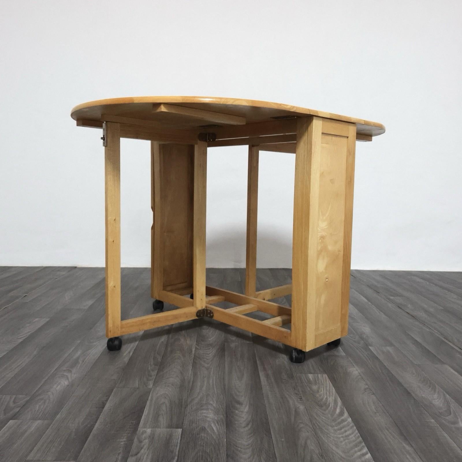 Set Tavolo E Sedie Richiudibile Design/One Anni 80 Modernariato en vente 1