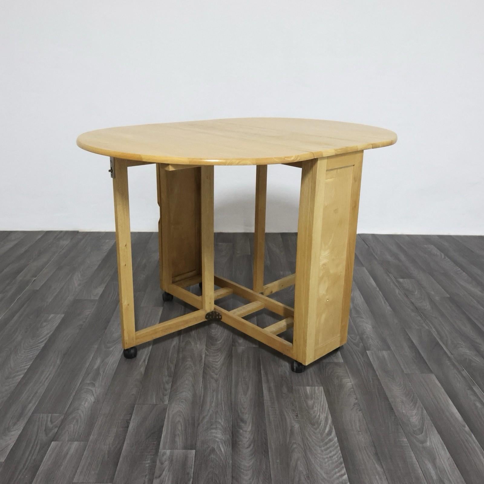 Set Tavolo E Sedie Richiudibile Design/One Anni 80 Modernariato en vente 2