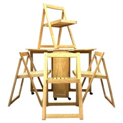 Set Tavolo E Sedie Richiudibile Design Scandinavo Anni 80 Modernariato