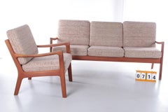 Set Teak 3-Seater Senator Bench & Chair by Ole Wanscher for PJ Furniture A/S
