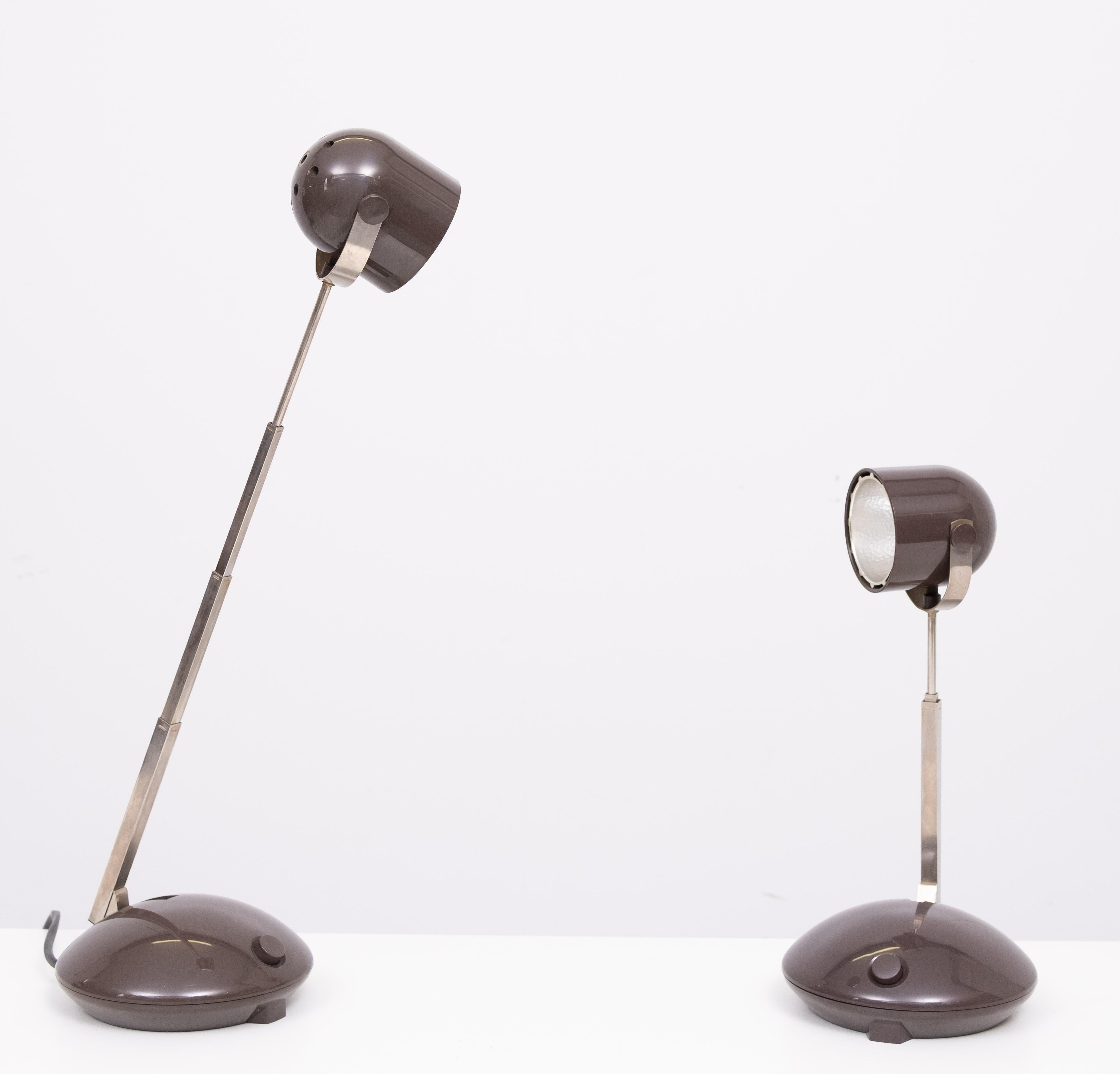 set Telescope German Table Lamps by Eichhof 1970s Era espacial en venta