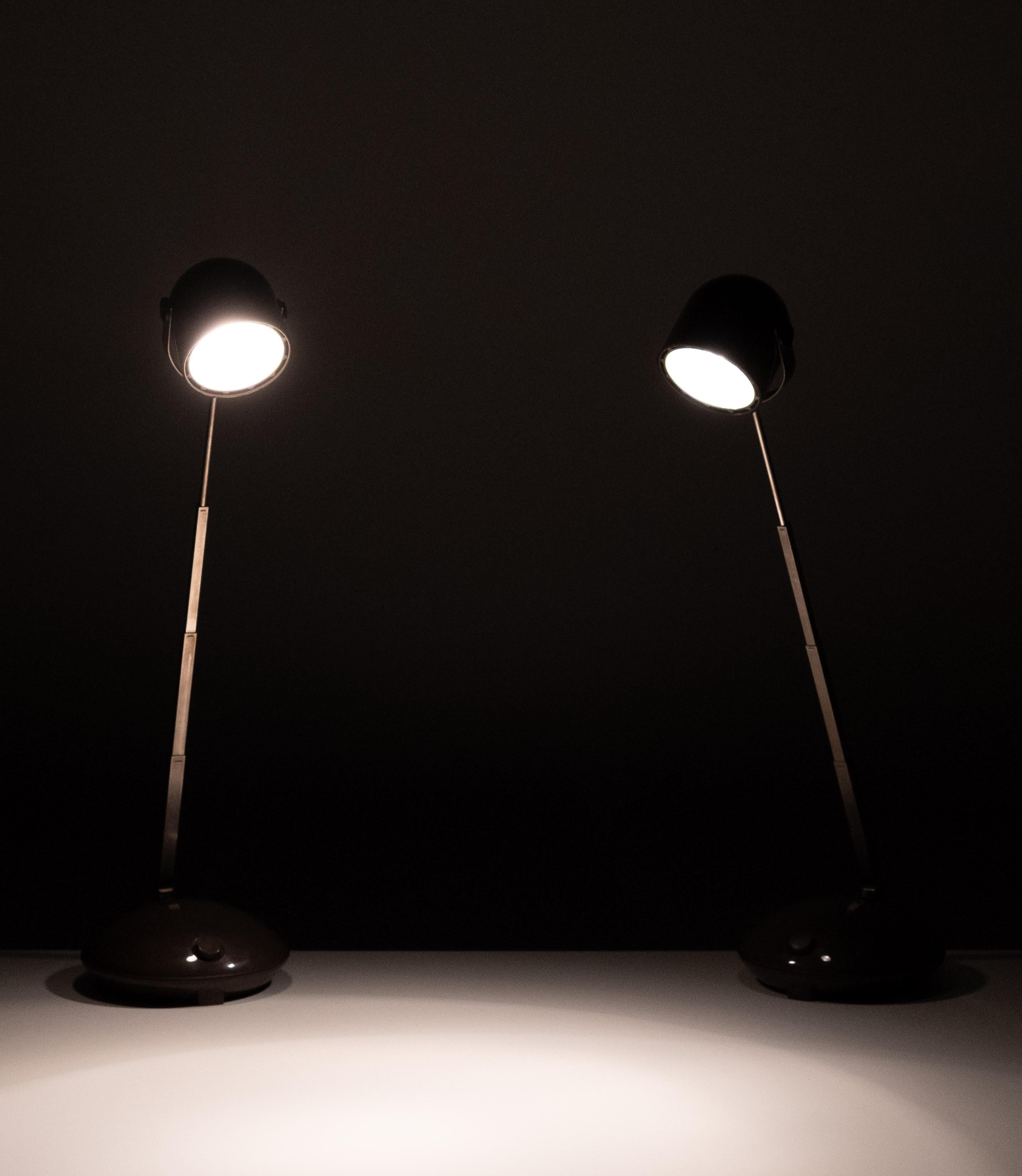 set Telescope German Table Lamps by Eichhof 1970s en venta 1