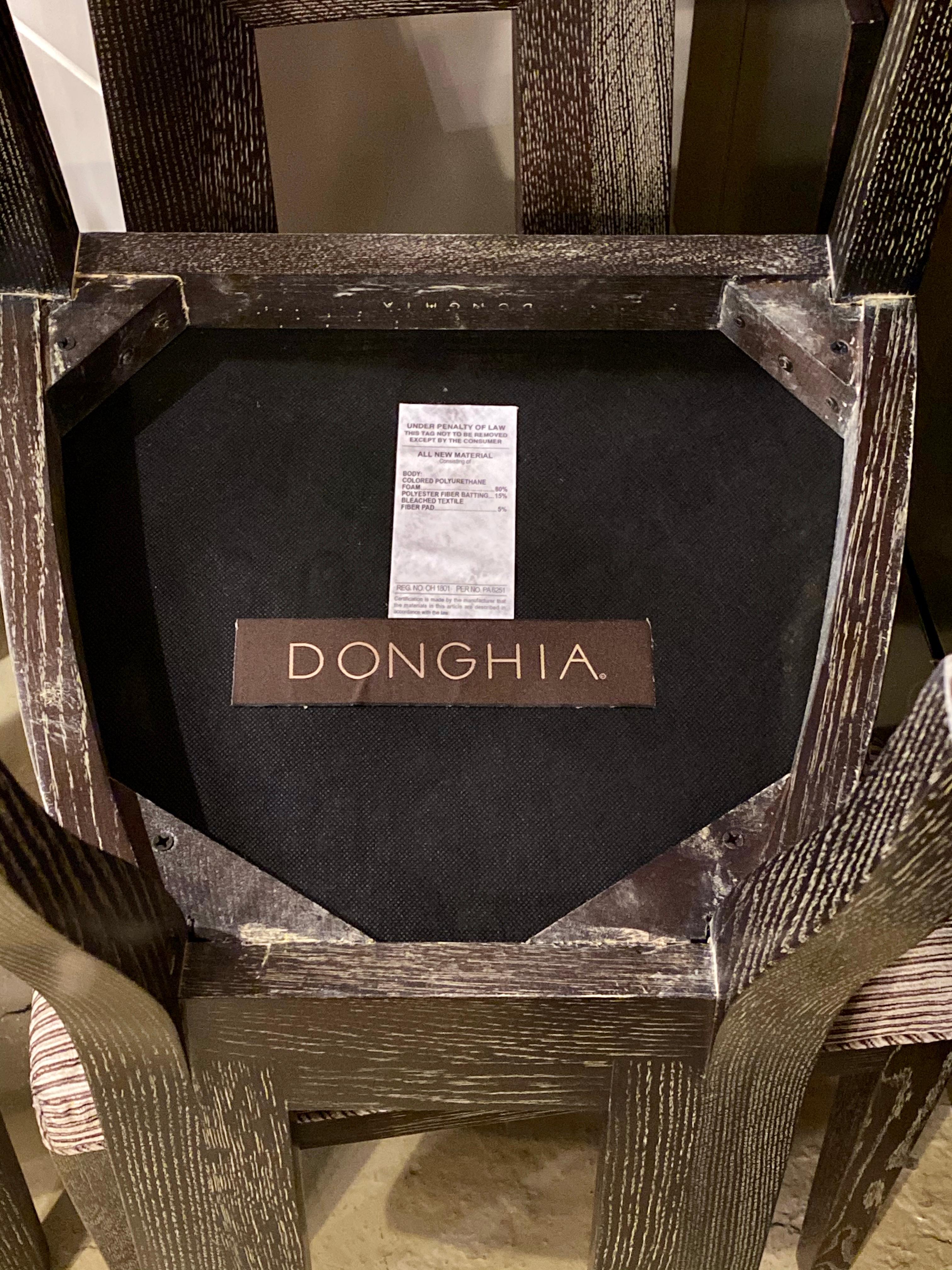 Set Ten Donghia 'Margarita' Design Dining Chairs Pickled Oak, Labeled Donghia 5