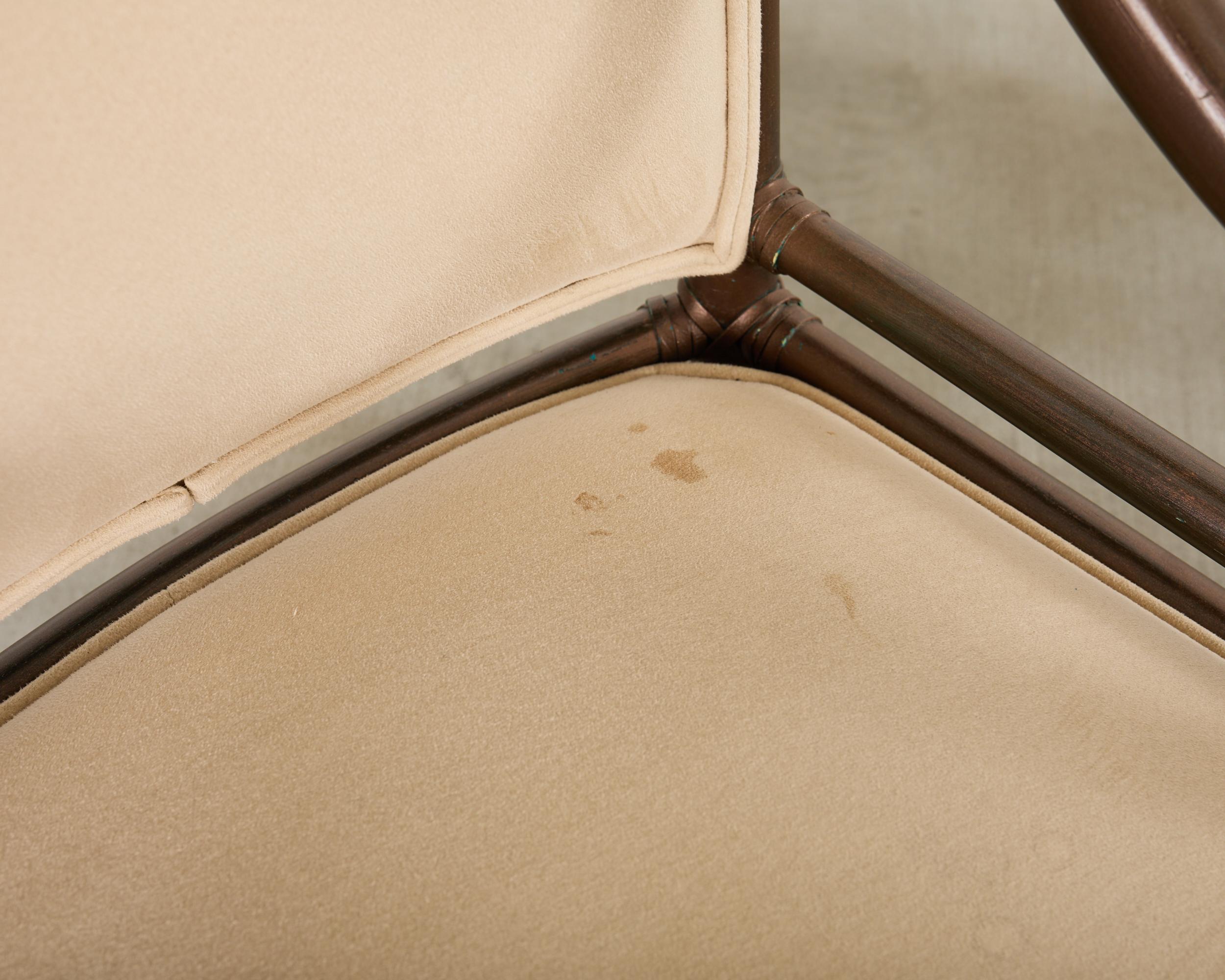 Satz Zehn McGuire Bronzed Rattan Target Esszimmerstühle im Angebot 9