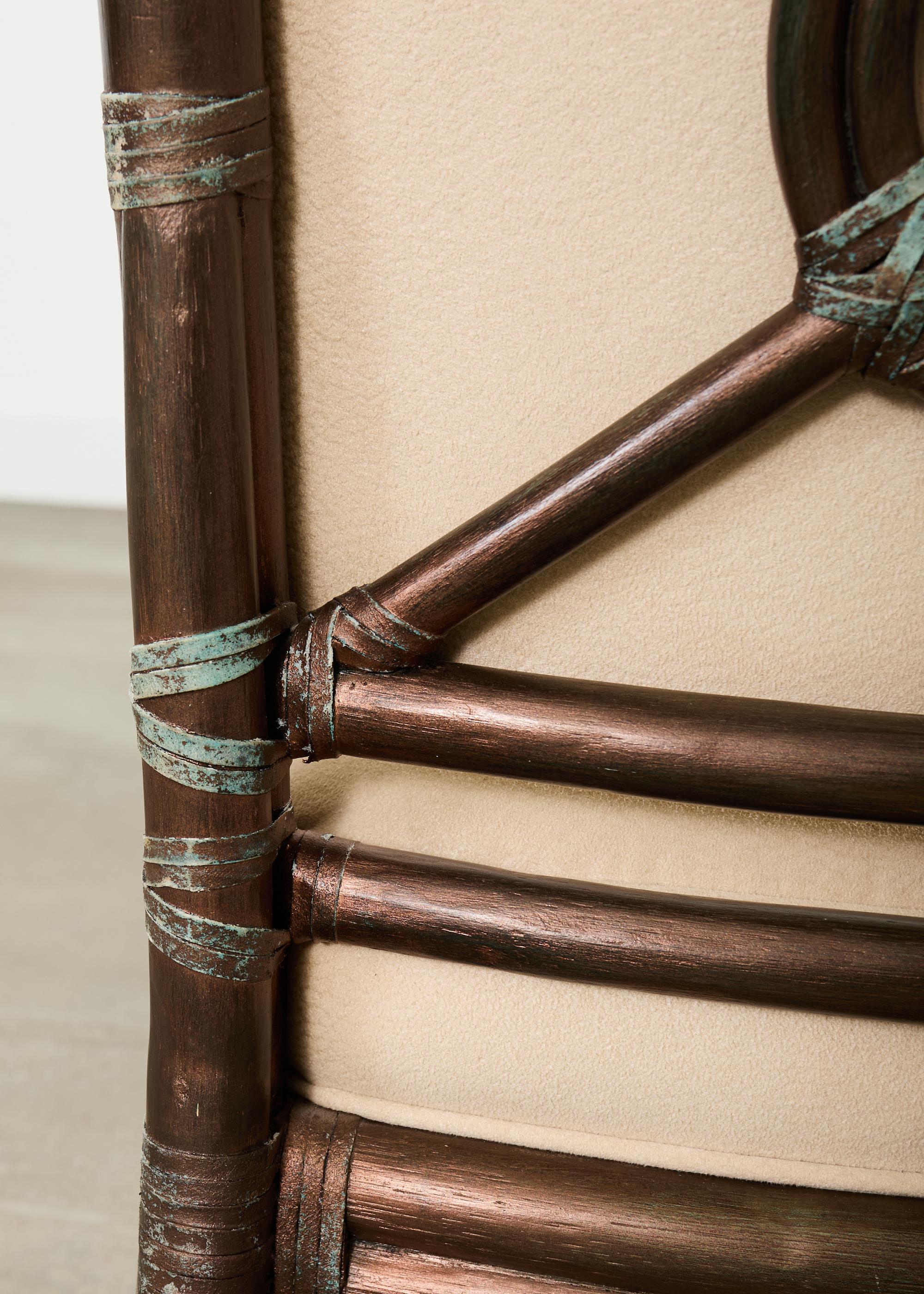 Satz Zehn McGuire Bronzed Rattan Target Esszimmerstühle im Angebot 12