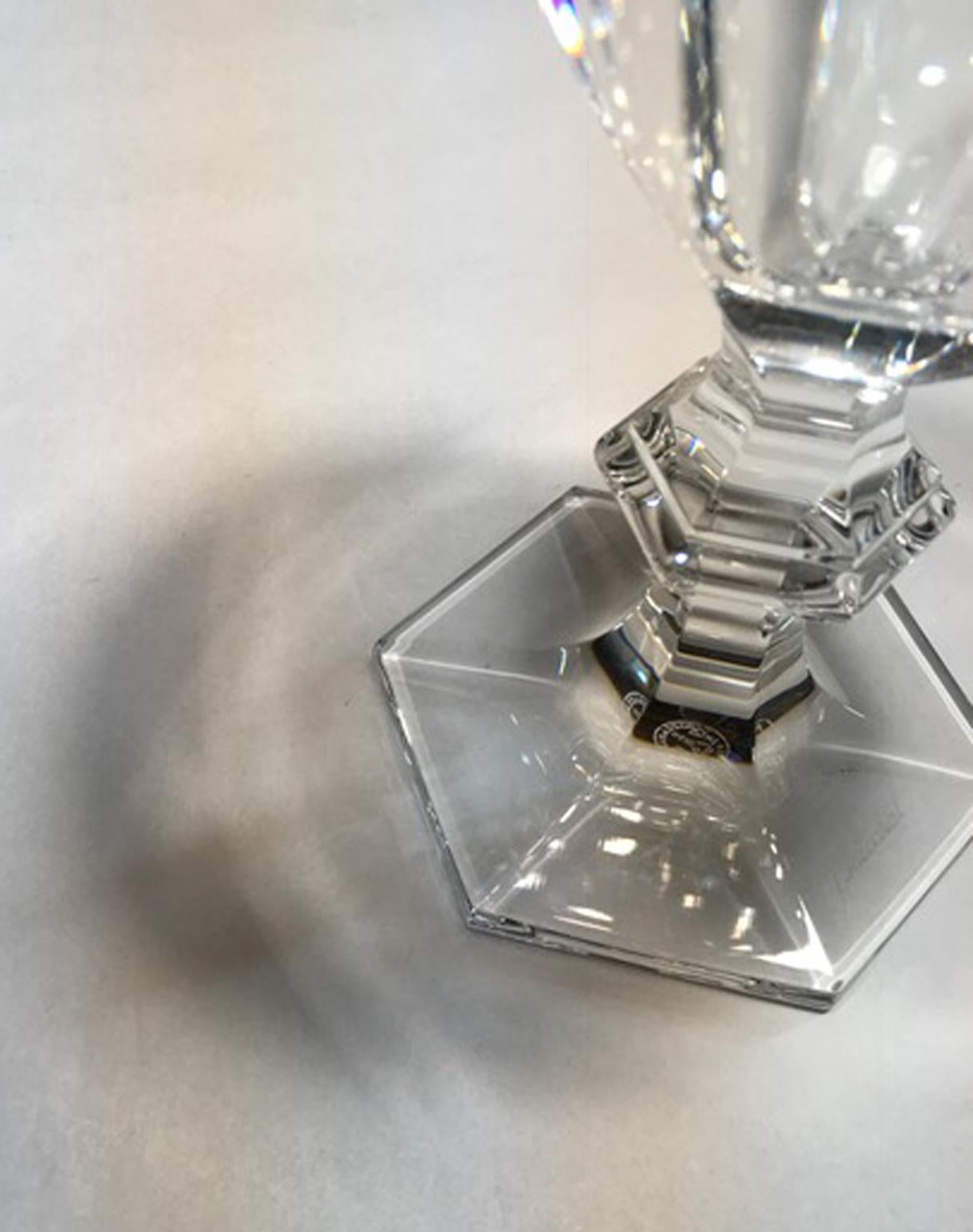 Baccarat - Ensemble de trois verres à pied en cristal clair, France, 21e siècle en vente 8
