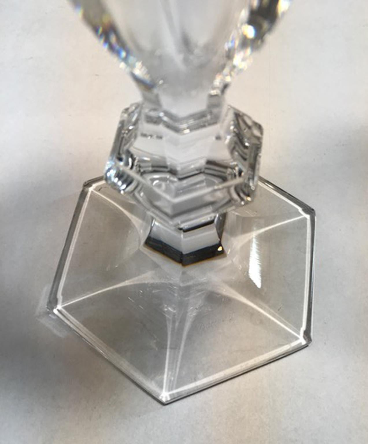 Baccarat - Ensemble de trois verres à pied en cristal clair, France, 21e siècle en vente 10