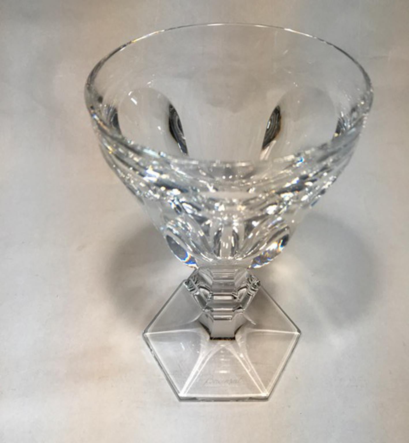Cristal Baccarat - Ensemble de trois verres à pied en cristal clair, France, 21e siècle en vente